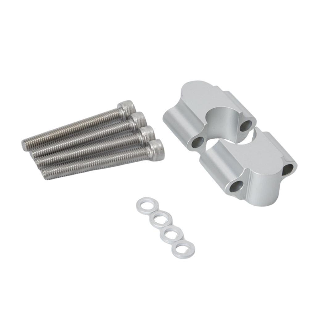 Universal Motorcycle Handlebar Riser for Motorbike ATV Lifter Silver 28mm