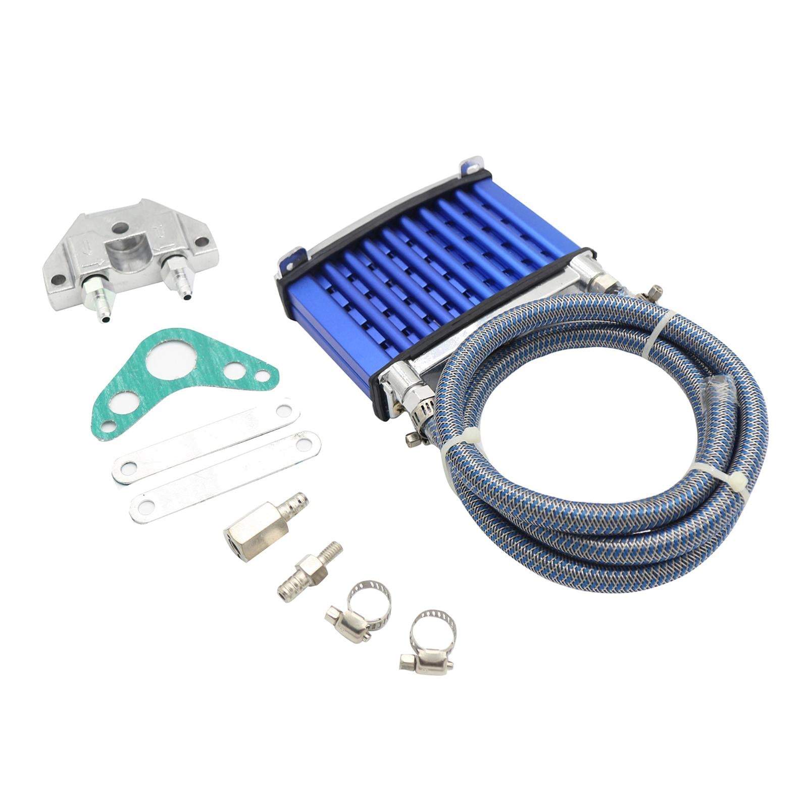 Motorbike Oil Cooler Radiator System for Kawasaki 125cc 140cc 150cc blue