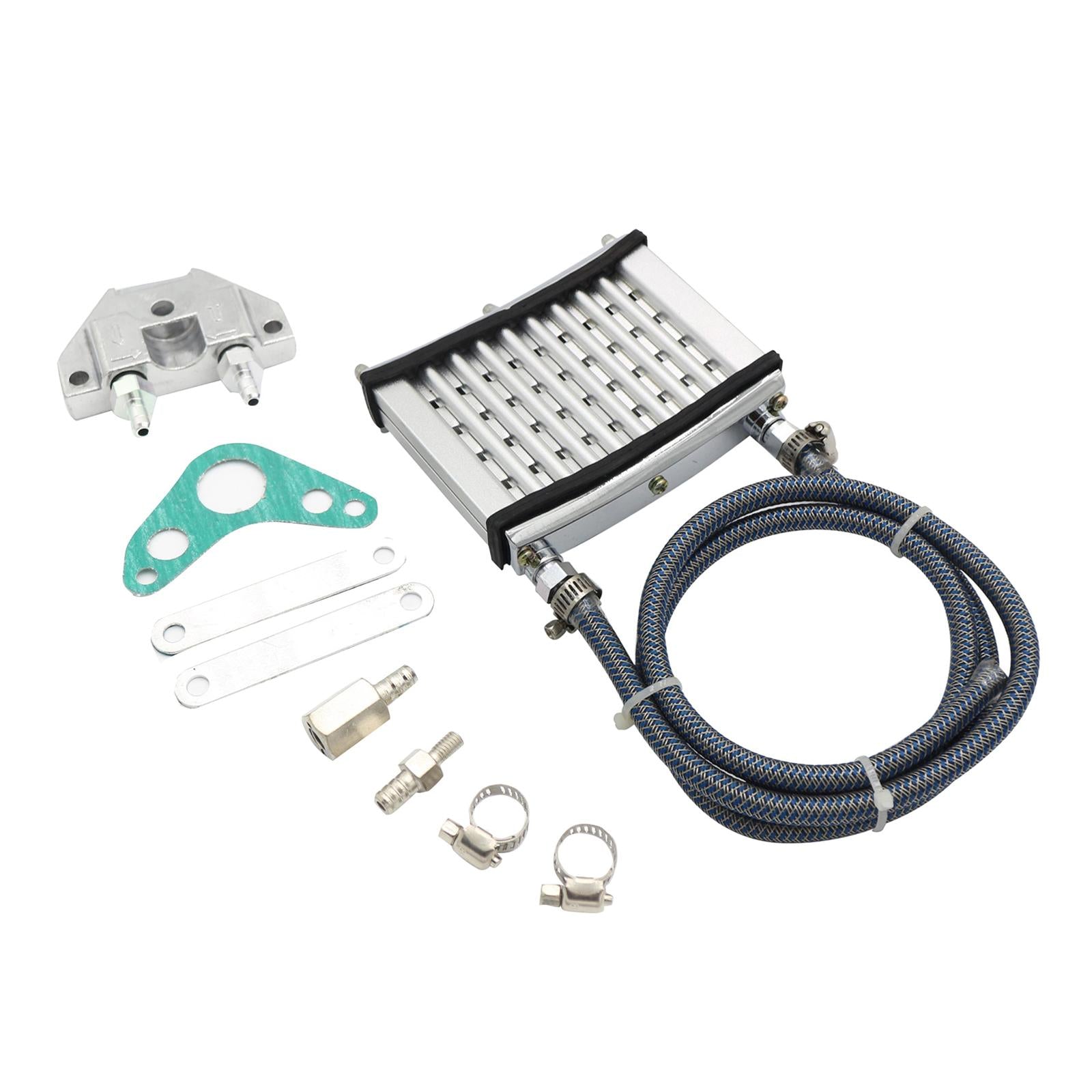 Motorbike Oil Cooler Radiator System for Kawasaki 125cc 140cc 150cc white