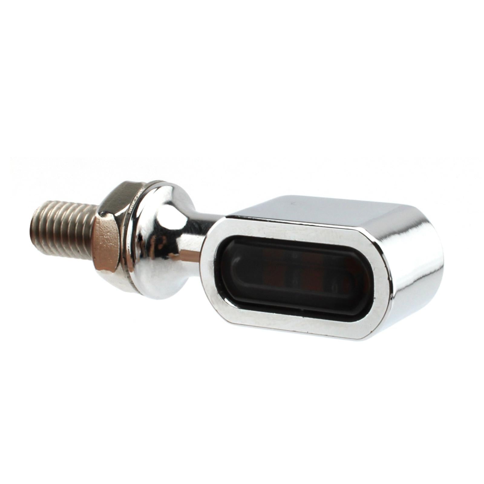 Motorcycle Mini Turn Signal Light Universal Fit for Kawasaki Replace ACC Silver Smoked Lamp