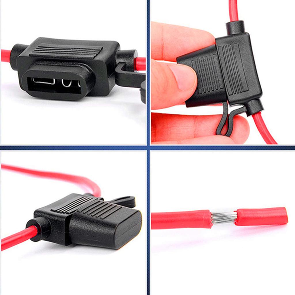 12 AWG Inline Fuse Holder 30Amp Blade Fuse for ATV Boat Motorbikes