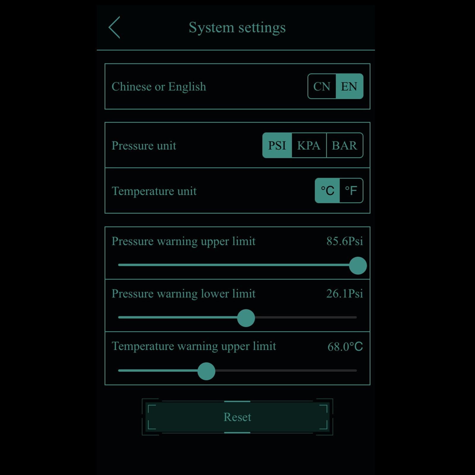 2-Pack Motorcycle Tire Pressure Monitoring System Sensor for Bicycle