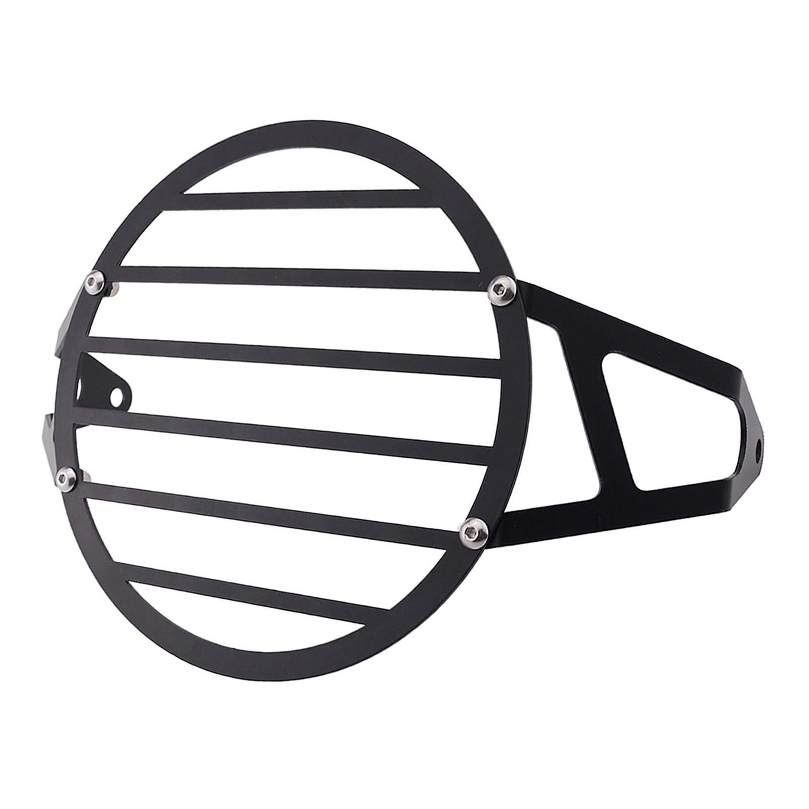 7" Motorcycle Headlight Grille Cover Mesh Lampshade for Cafe Racer Motorbike