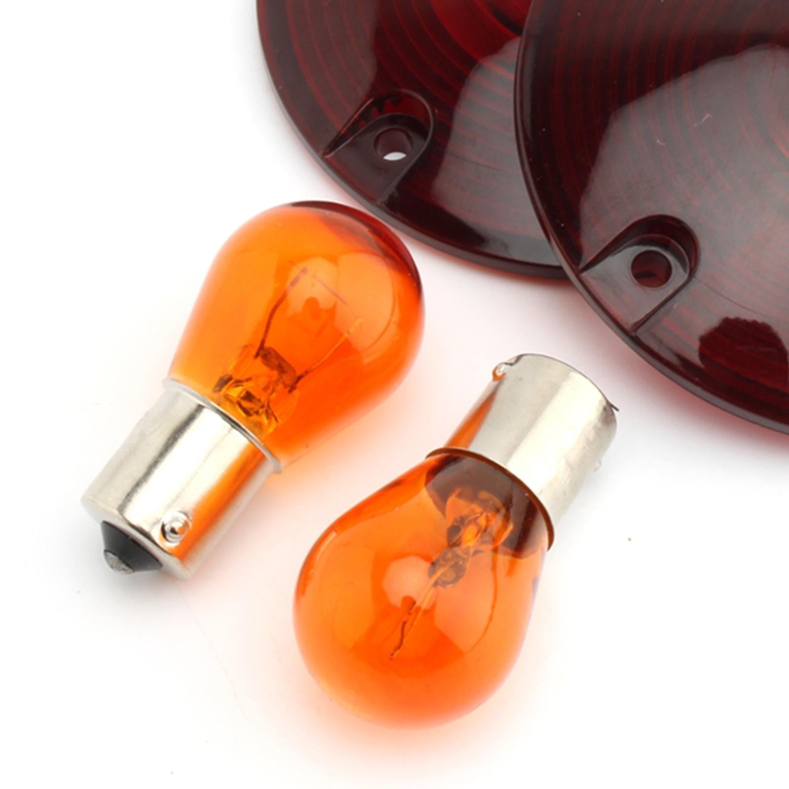 2 Count Motorbike 3 1/4" Turn Signal Lens Fit for Premium Red