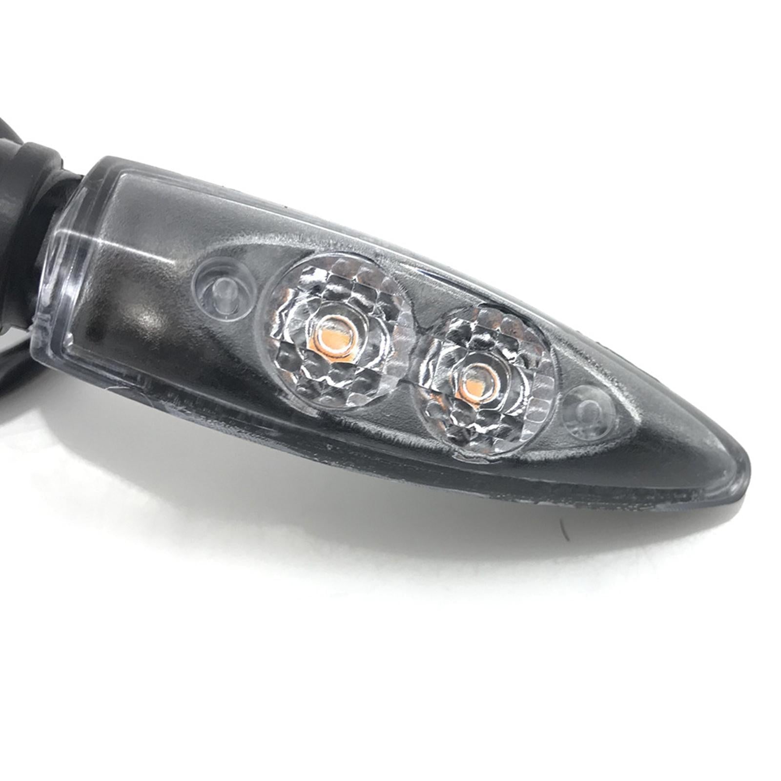 2Pcs Motorbike LED Turn Indicators Transparent Cover for BMW K1300