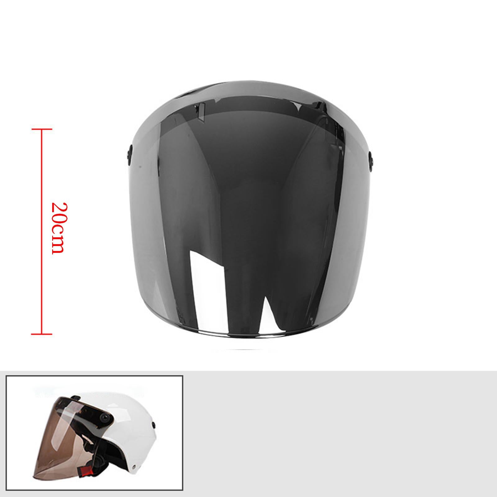 Motorcycle Helmets Visor Retro Classic Flip up for 3-Snap Anti-Fog silver