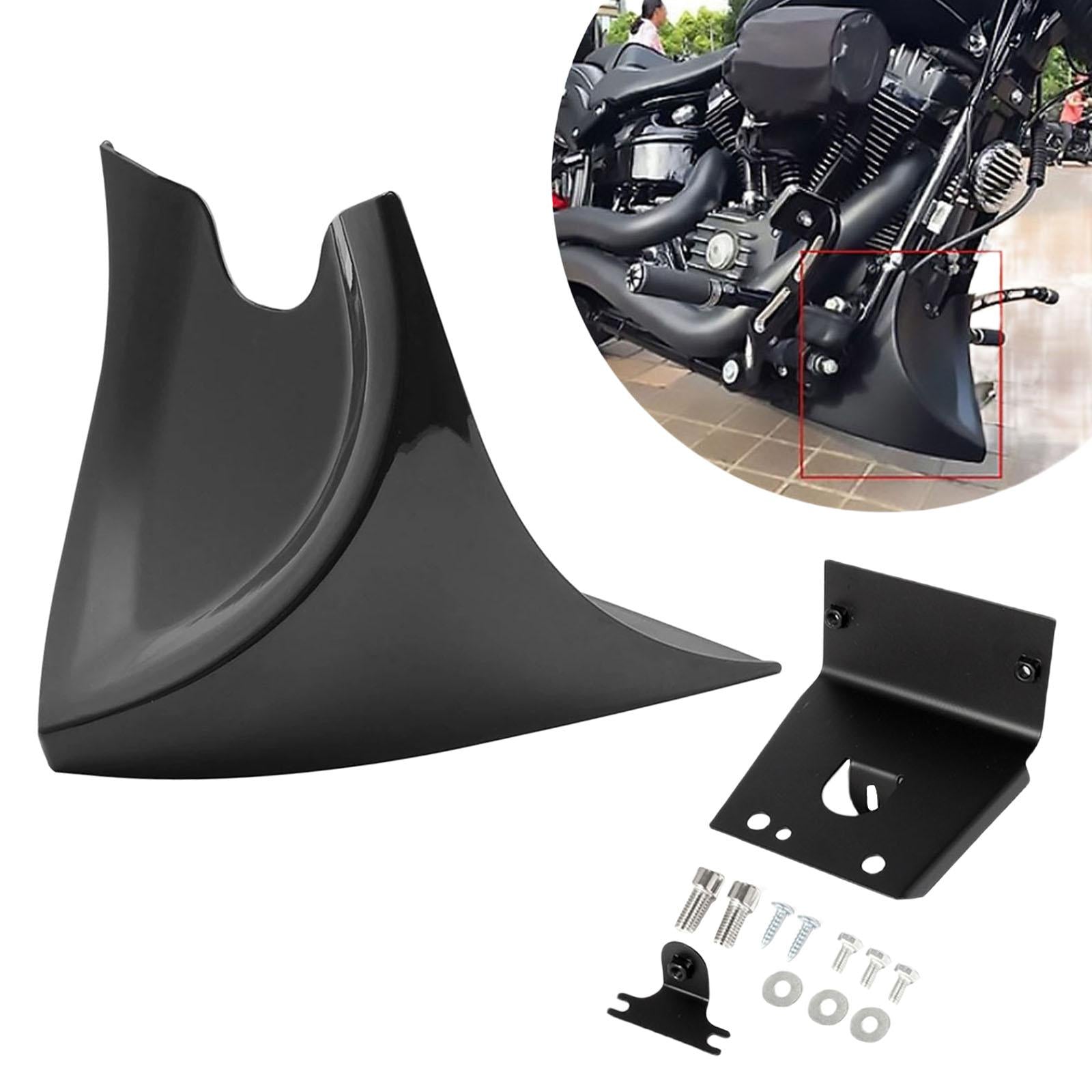 Motorcycle Lower Front Spoiler Chin Fairing for Harley Touring Gloss Black