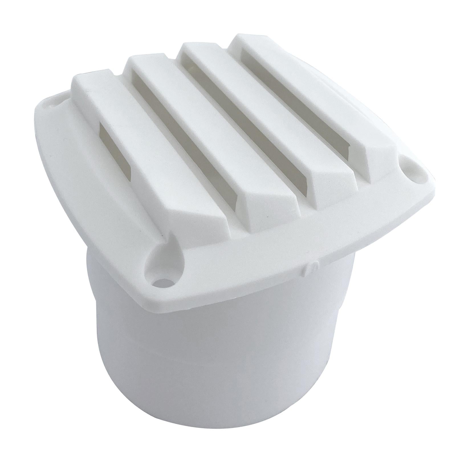 Rectangle Air Hose thru Vent Air Exhaust Plastic for RV Boat Bathroom White