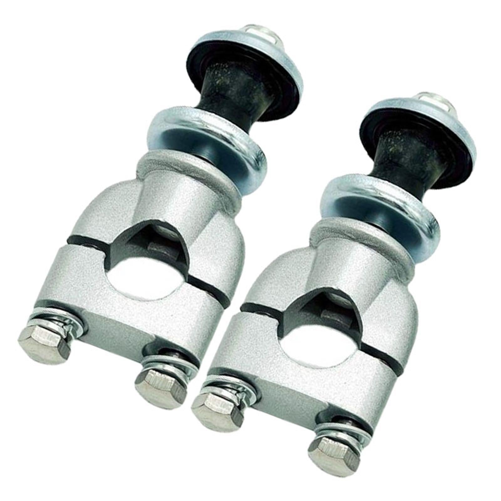 2x Motorcycle Handlebar Risers Mount Clamp 7/8" for Dirt Pit Bike Silver ATV