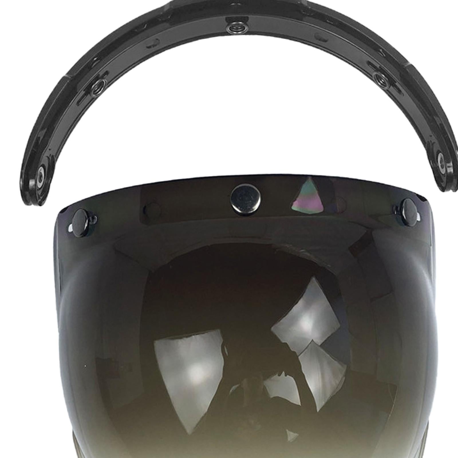 3 Snap Visor Shield Flip up Down for Open Motorcycle Helmets Black Gradient