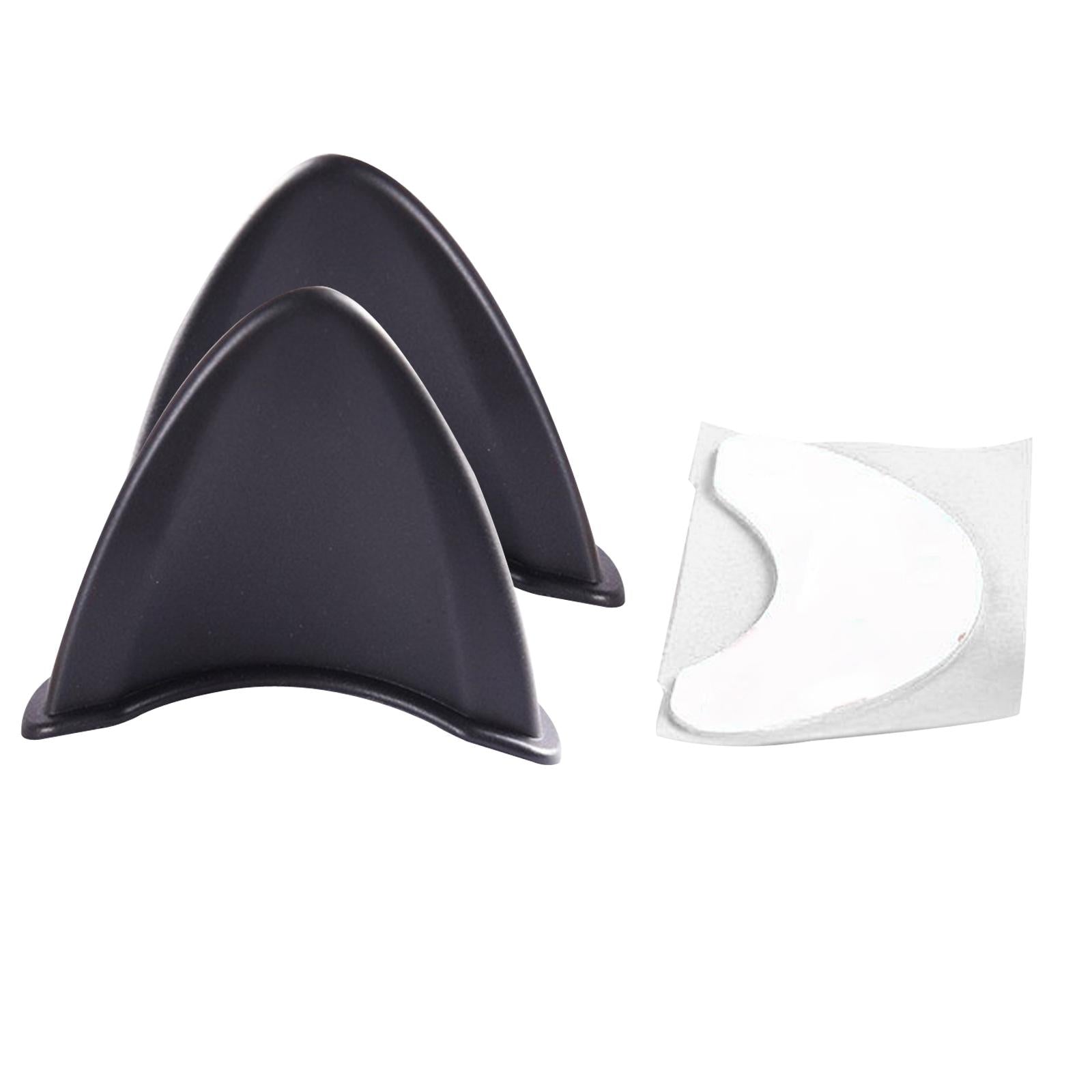 2xHelmet Cat Ears Decoration Interchangeable for Motorcycle Helmets Ski Black