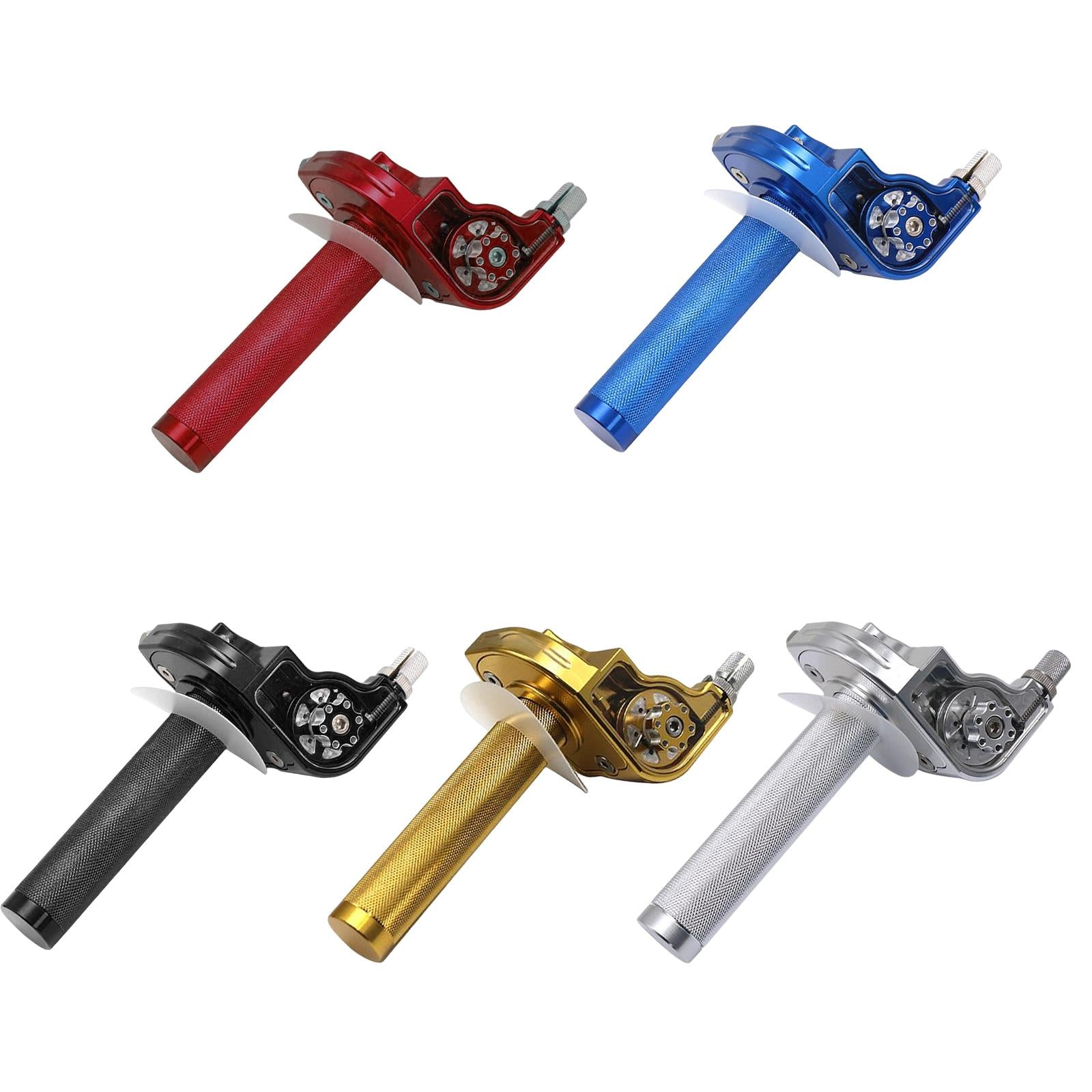 Throttle Grip Aluminum Alloy Fit for Motorbike Easy to Install Replace Red