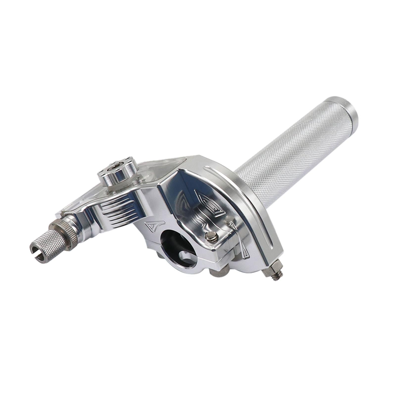Throttle Grip Aluminum Alloy Fit for Motorbike Easy to Install Replace Silver