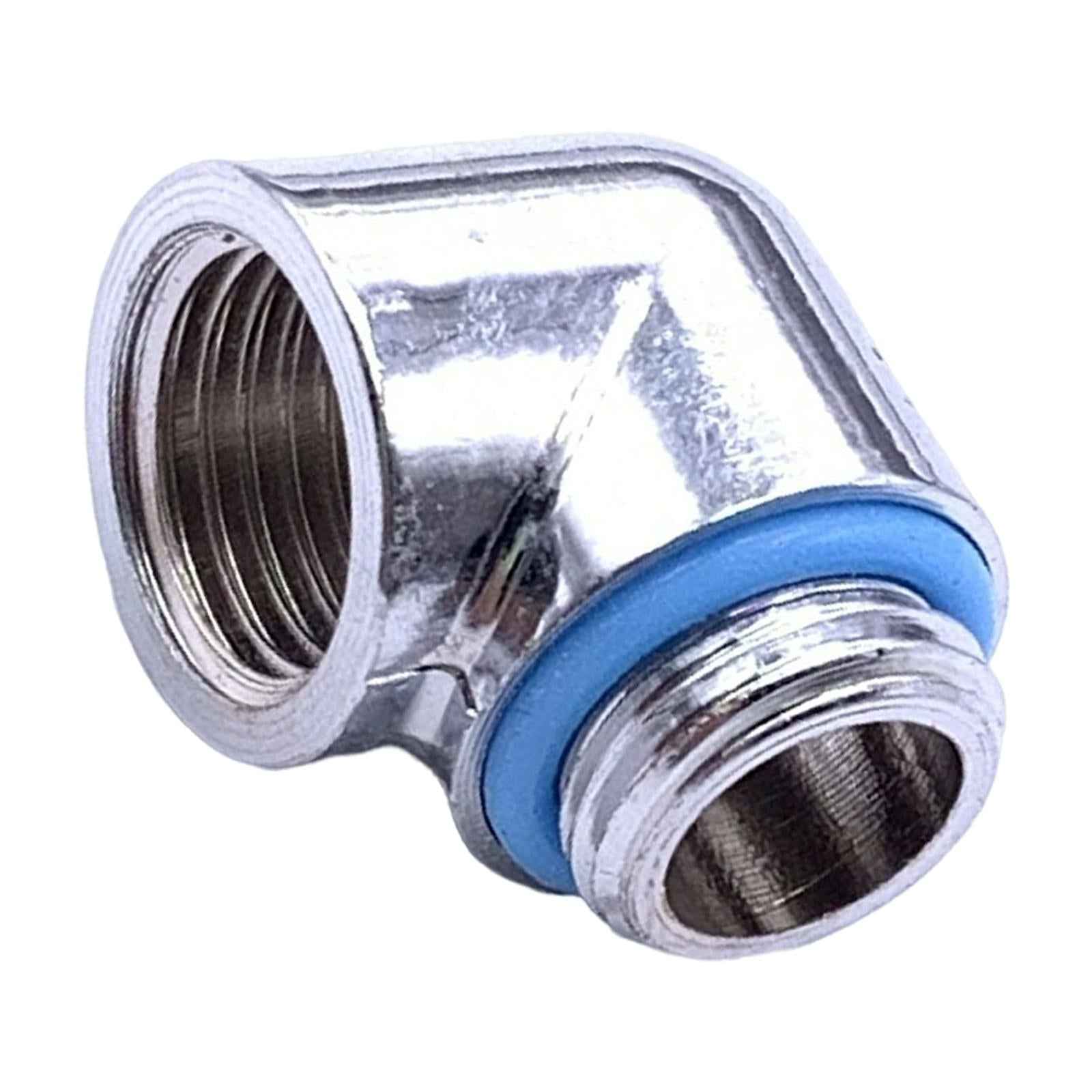 Extender Fitting 90 Degrees for PC Water Cooling System Accessories Silver
