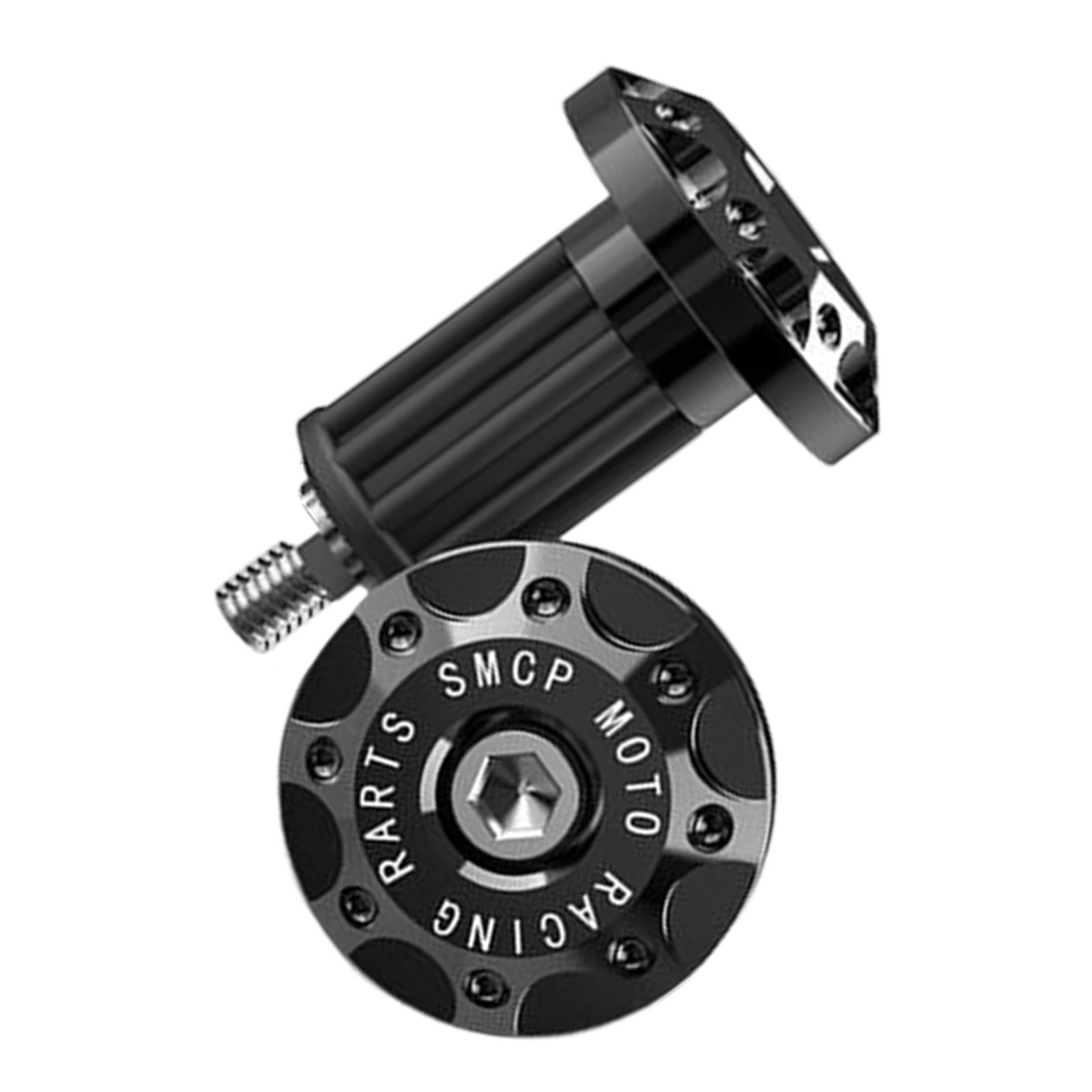 2Pcs Motorcycle Handle Bar End Grips Plug Caps CNC Aluminum Alloy Black