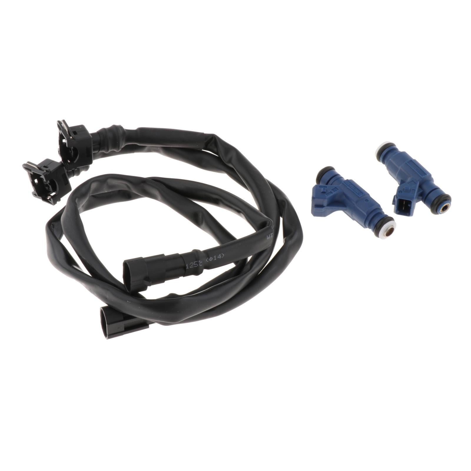 2Pcs Fuel Injectors with Pigtail Harness Fit for Polaris Ranger 700 800