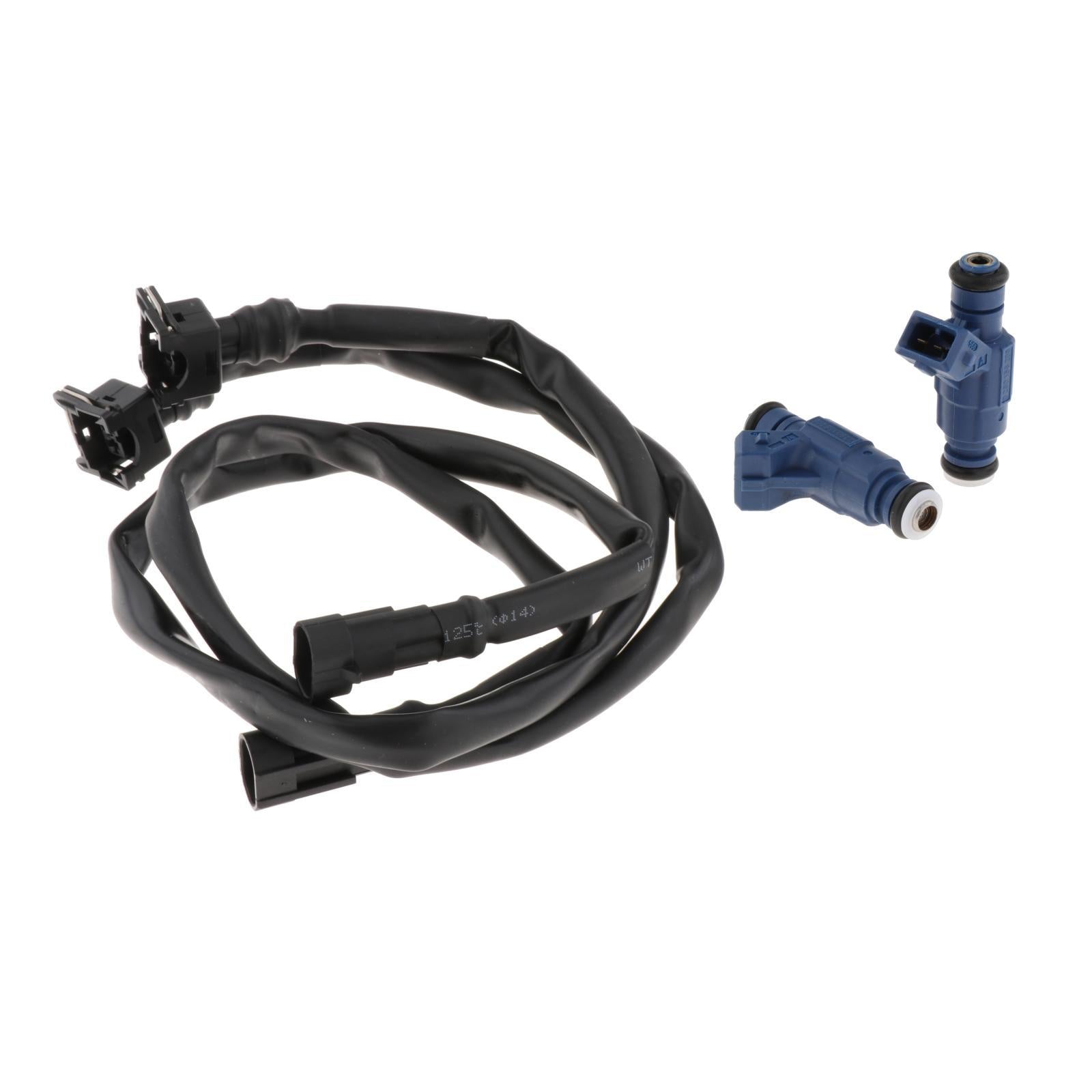 2Pcs Fuel Injectors with Pigtail Harness Fit for Polaris Ranger 700 800