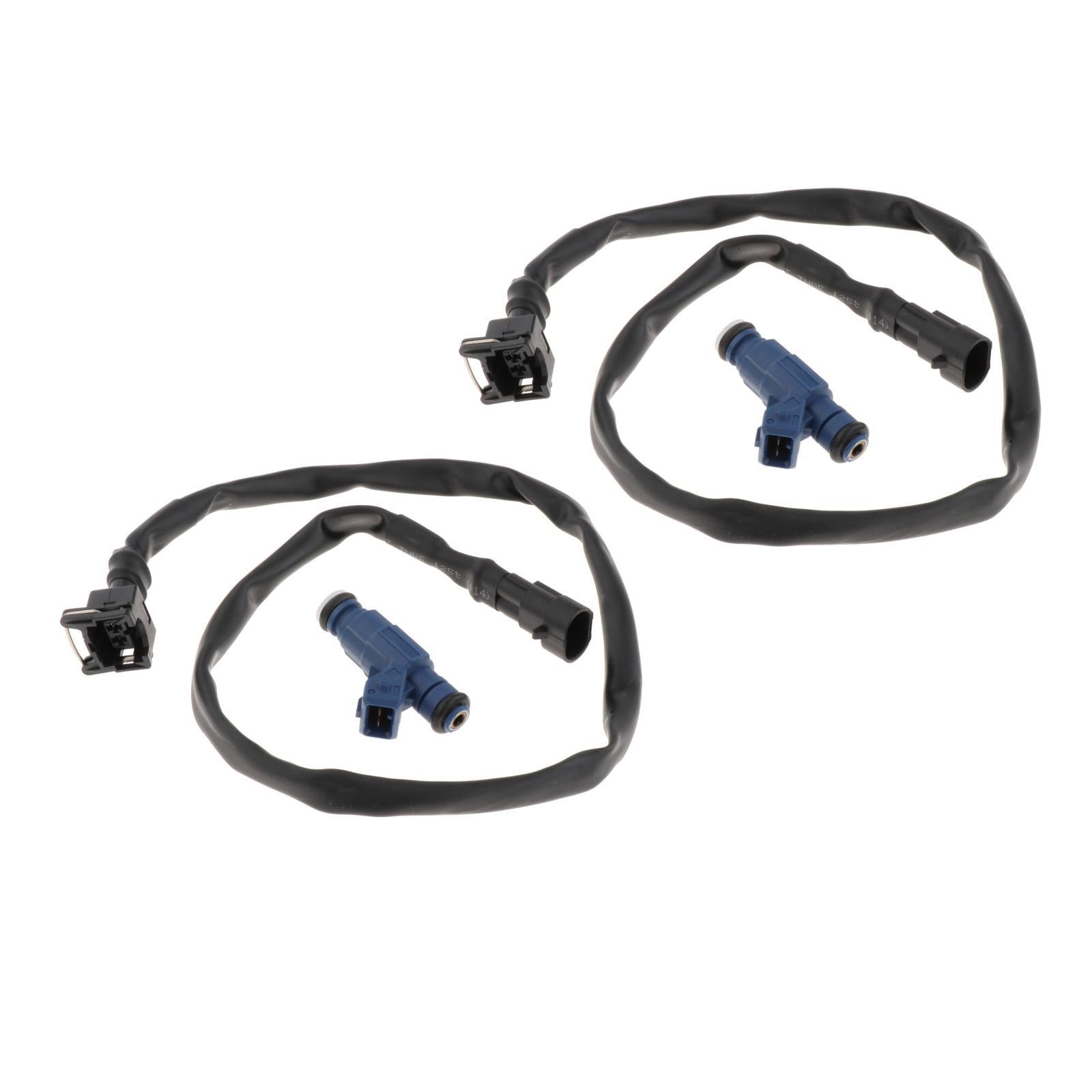 2Pcs Fuel Injectors with Pigtail Harness Fit for Polaris Ranger 700 800