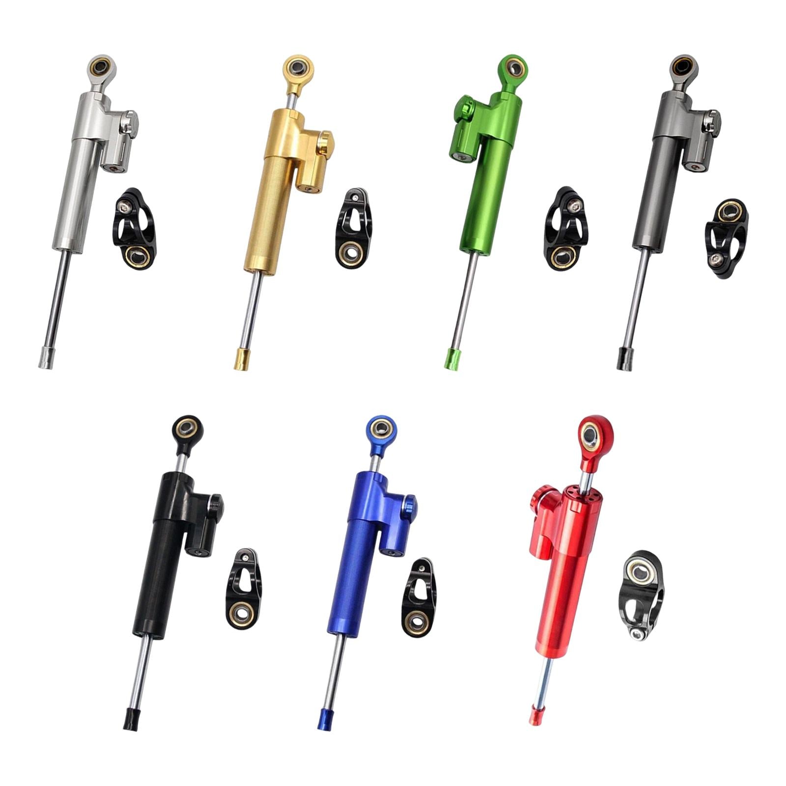 Motorcycle Steering Damper Stabilizer for Most Motorcycles Black