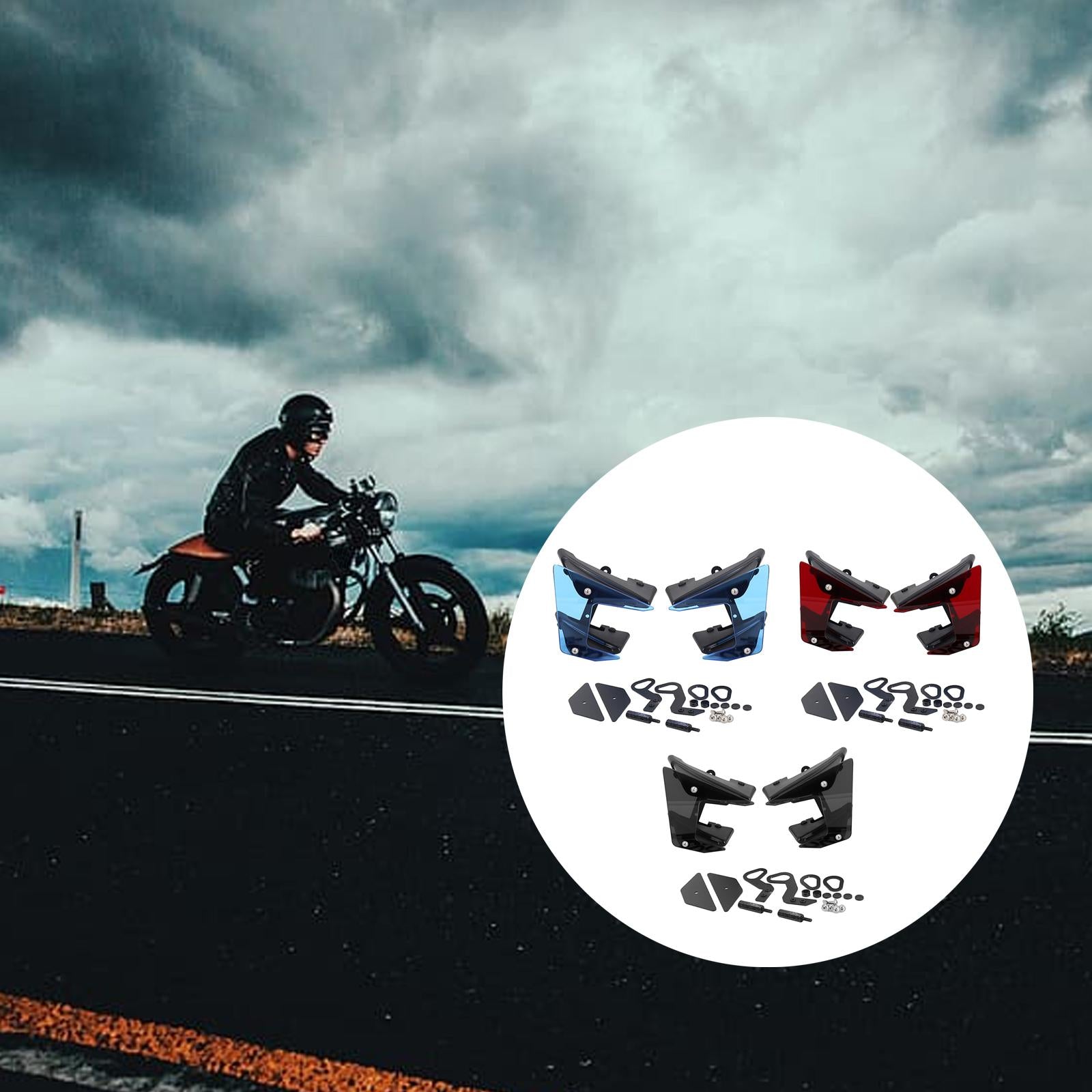 Motorcycle Downforce Spoilers Air Deflector Fit for MT09 SP Decor Blue