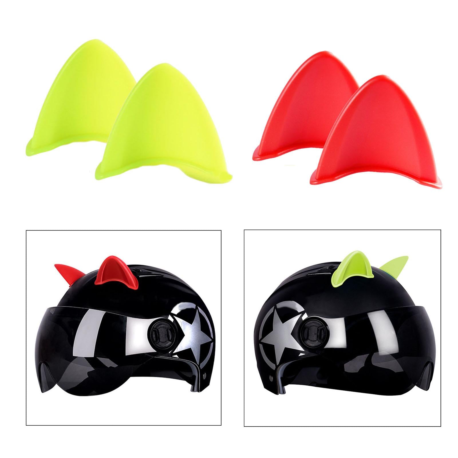 Helmet Horn Safety Decoration Cute design Outdoor Motorcycle Men red