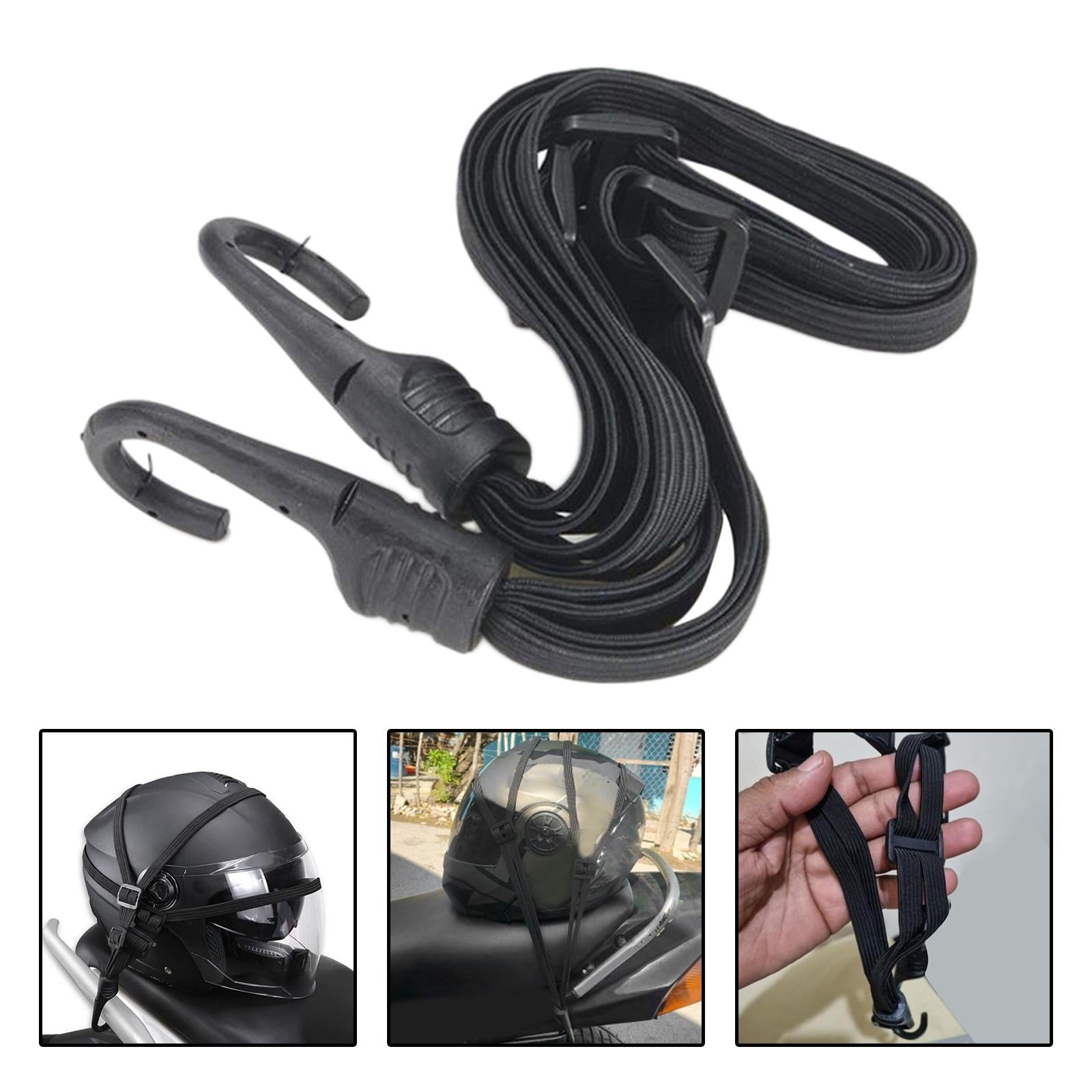 Universal Helmet Luggage Rope with 2 Hooks 90cm Fits for Suitcases Camping