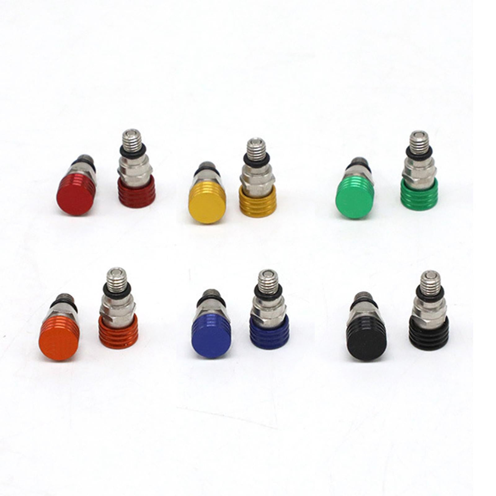 2 Pieces M5 0.8mm Fork Air Bleeder Pressure Valve for Motorbike Durable Black