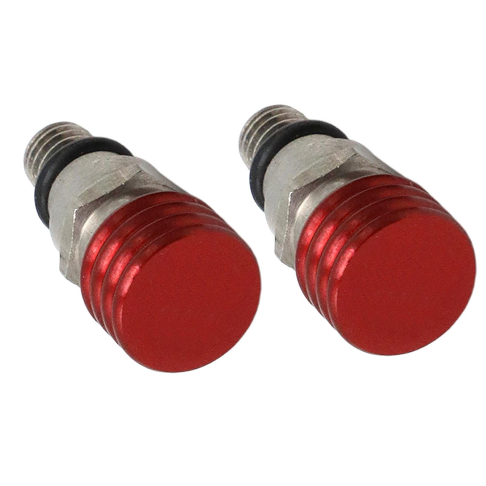 2 Pieces M5 0.8mm Fork Air Bleeder Pressure Valve for Motorbike Durable Red