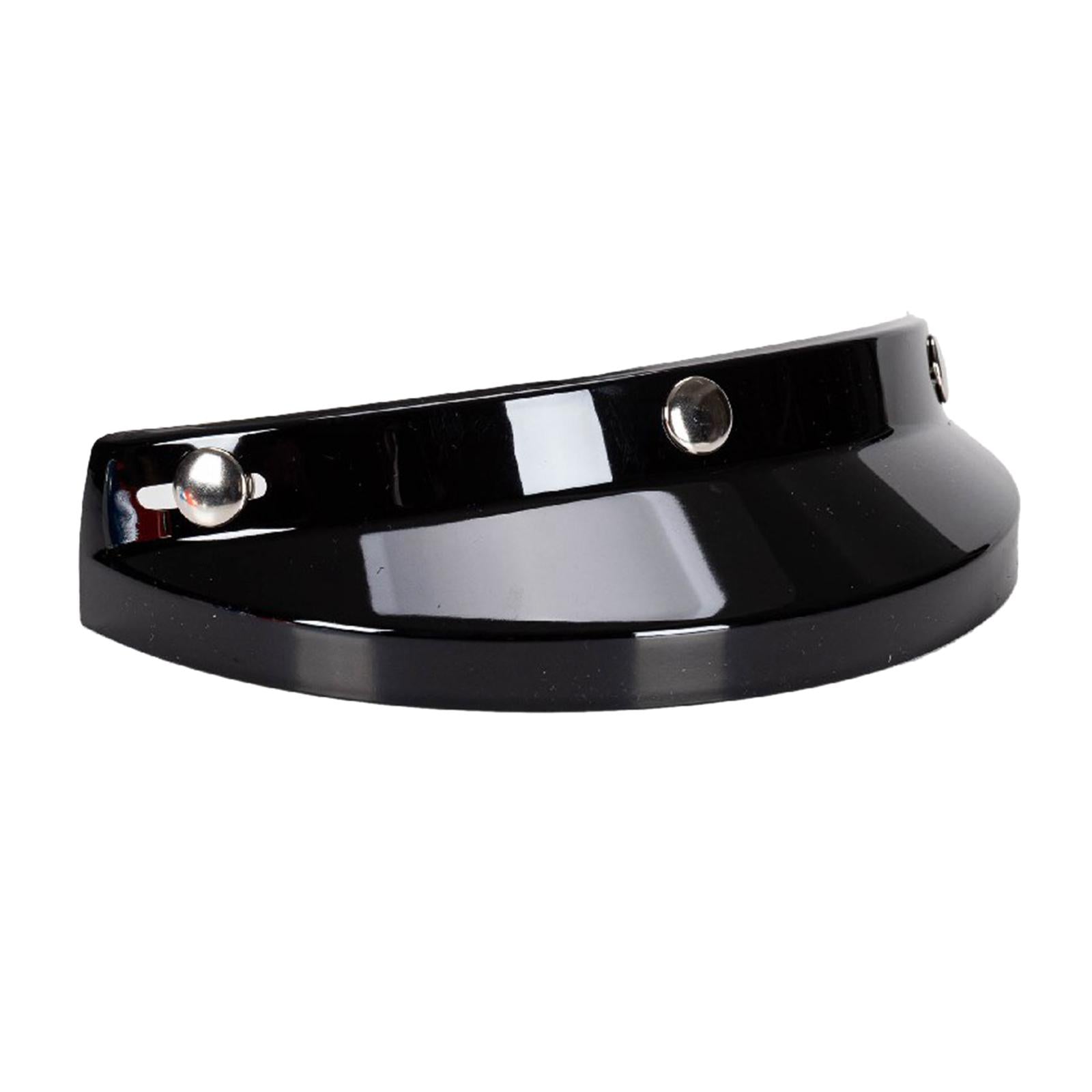 Helmet Visor 3 Snap for Helmets with 3 Buttons Half Helmets Parts Black