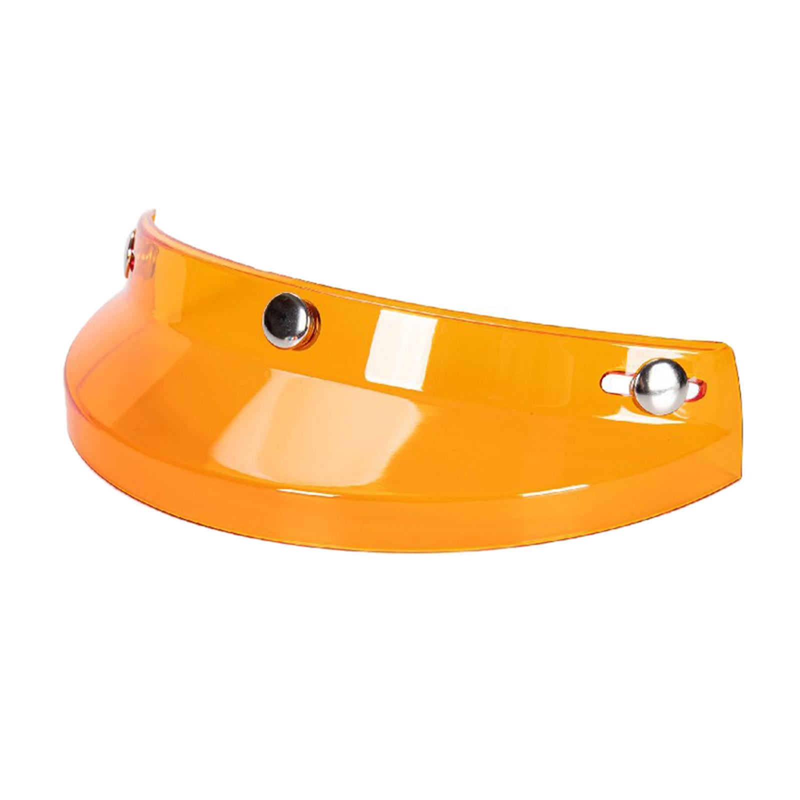 Helmet Visor 3 Snap for Helmets with 3 Buttons Half Helmets Parts Transparent Orange