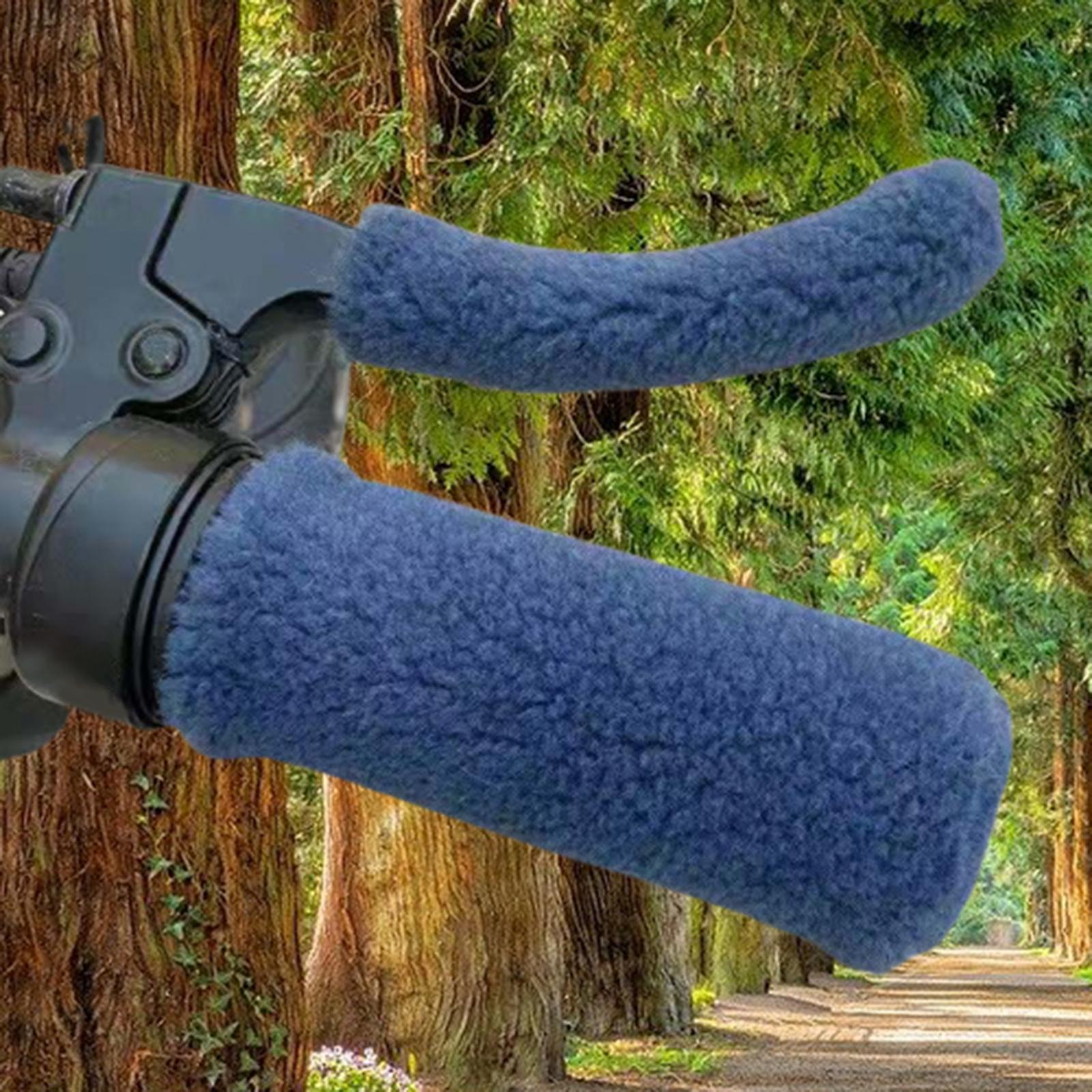 4x Motorcycle Handlebar Gloves Motorbike Handle Bar for Motorbike Blue
