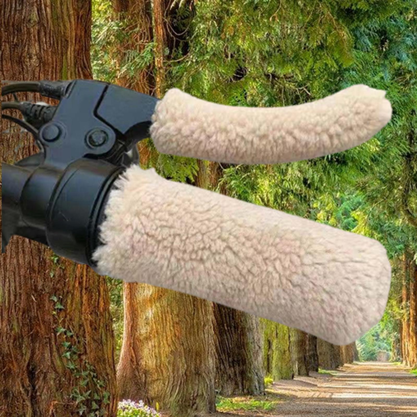 4x Motorcycle Handlebar Gloves Motorbike Handle Bar for Motorbike Beige