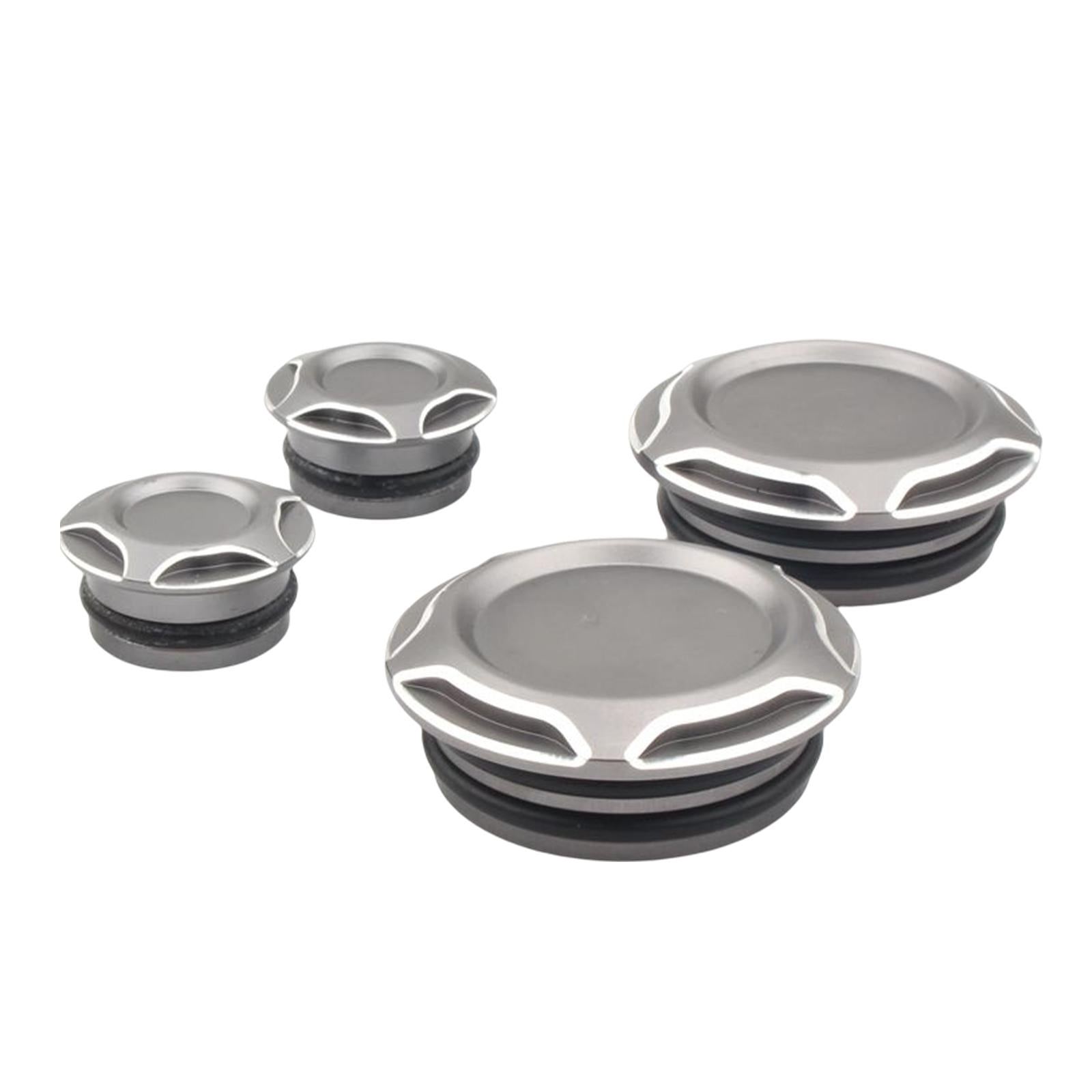 4 Pieces Motorcycle Frame Hole Cap Cover for Ducati Scrambler 400 800 Titanium