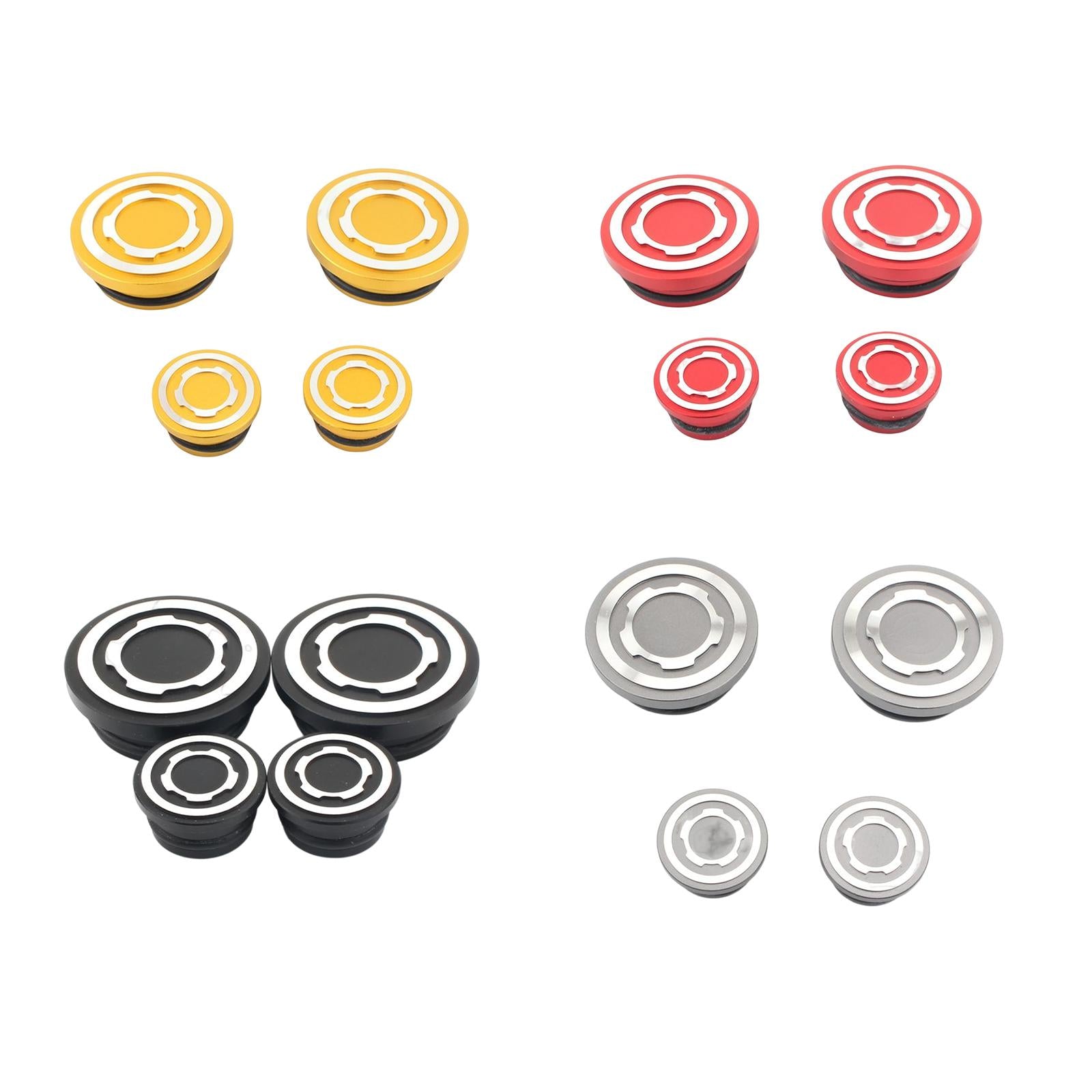 4x Motorbike Frame Hole Cover for Ducati Scrambler 800 1100 Accessories Black
