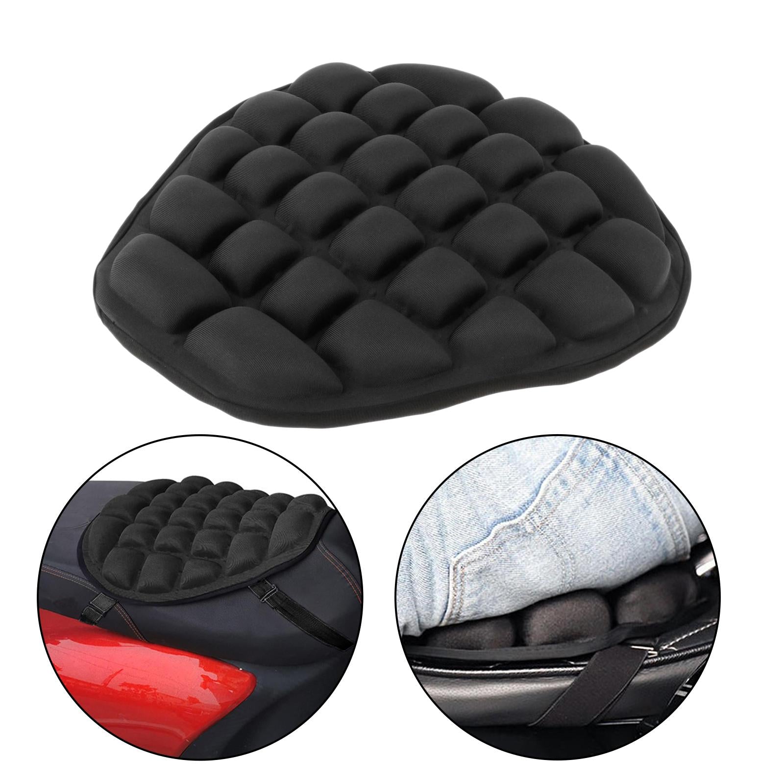 Motorcycle Cushion Shock Resistant for Motorcycle Saddles Long Rides Black