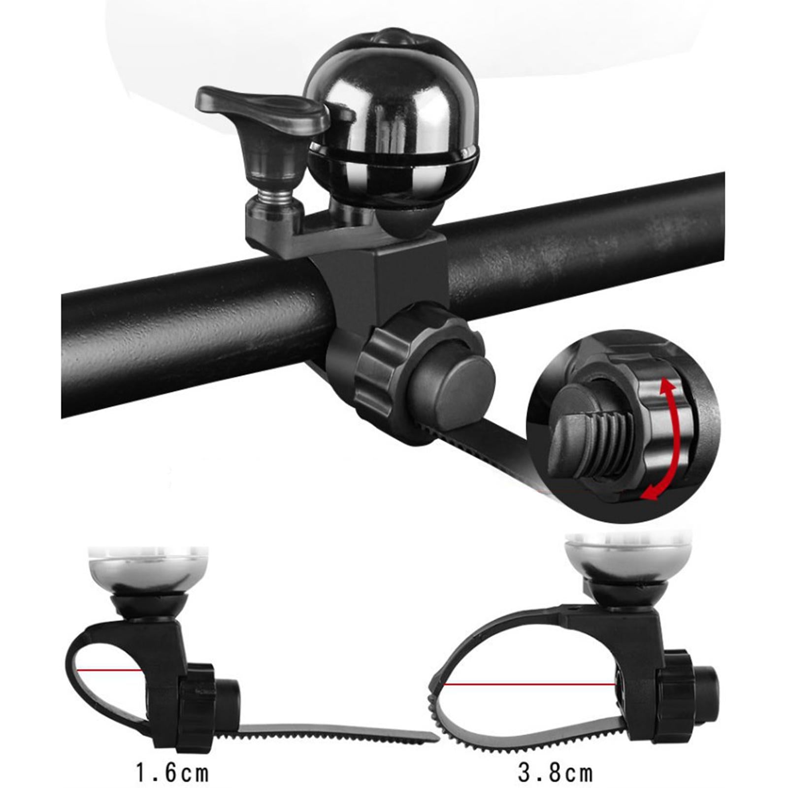 3xBike Bell Loud Crisp Clear Sound Accessory 90dB Brass Bell for Kids Black
