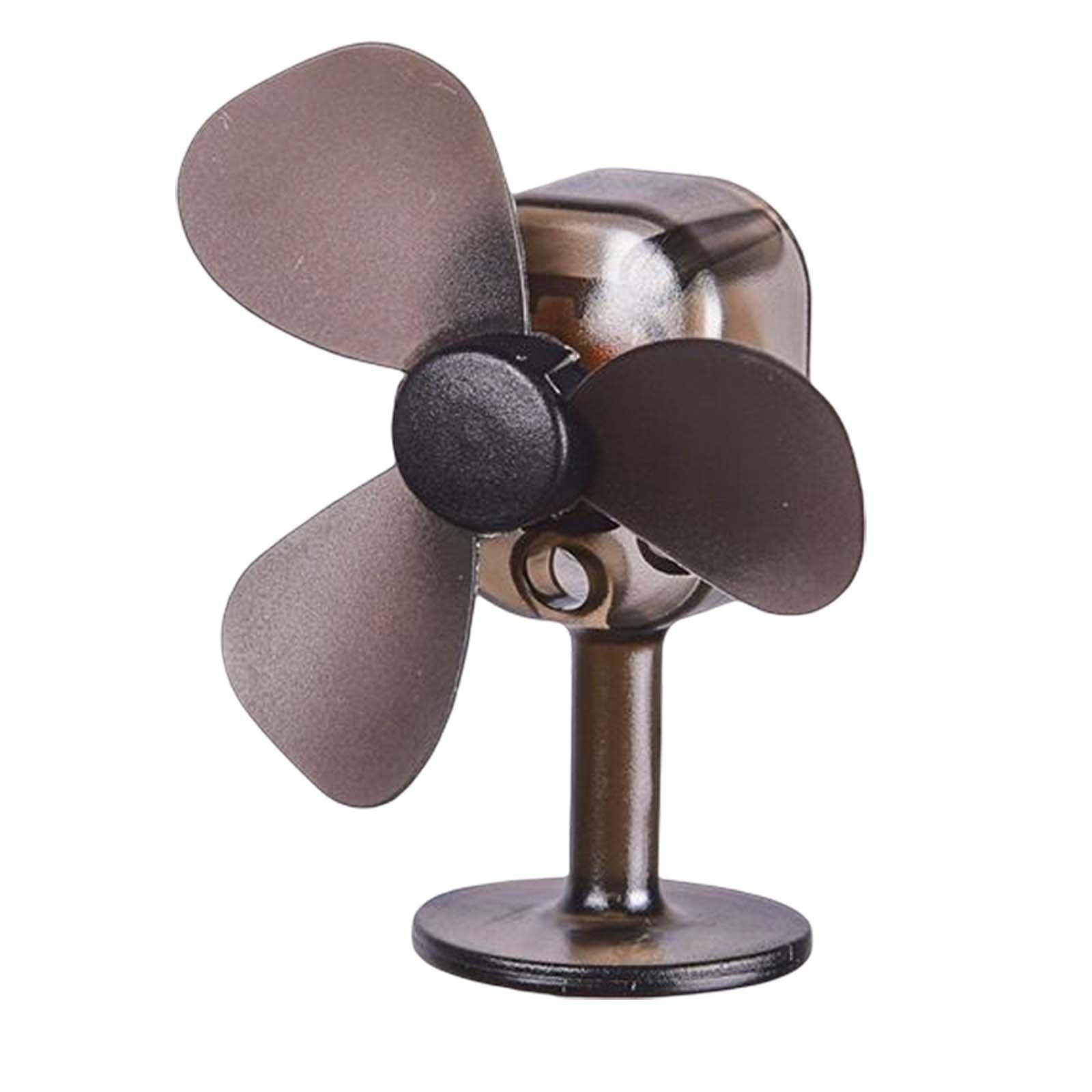 Wind Powered Luminous Small Fan Styling for Motocross Ornaments Parts Black