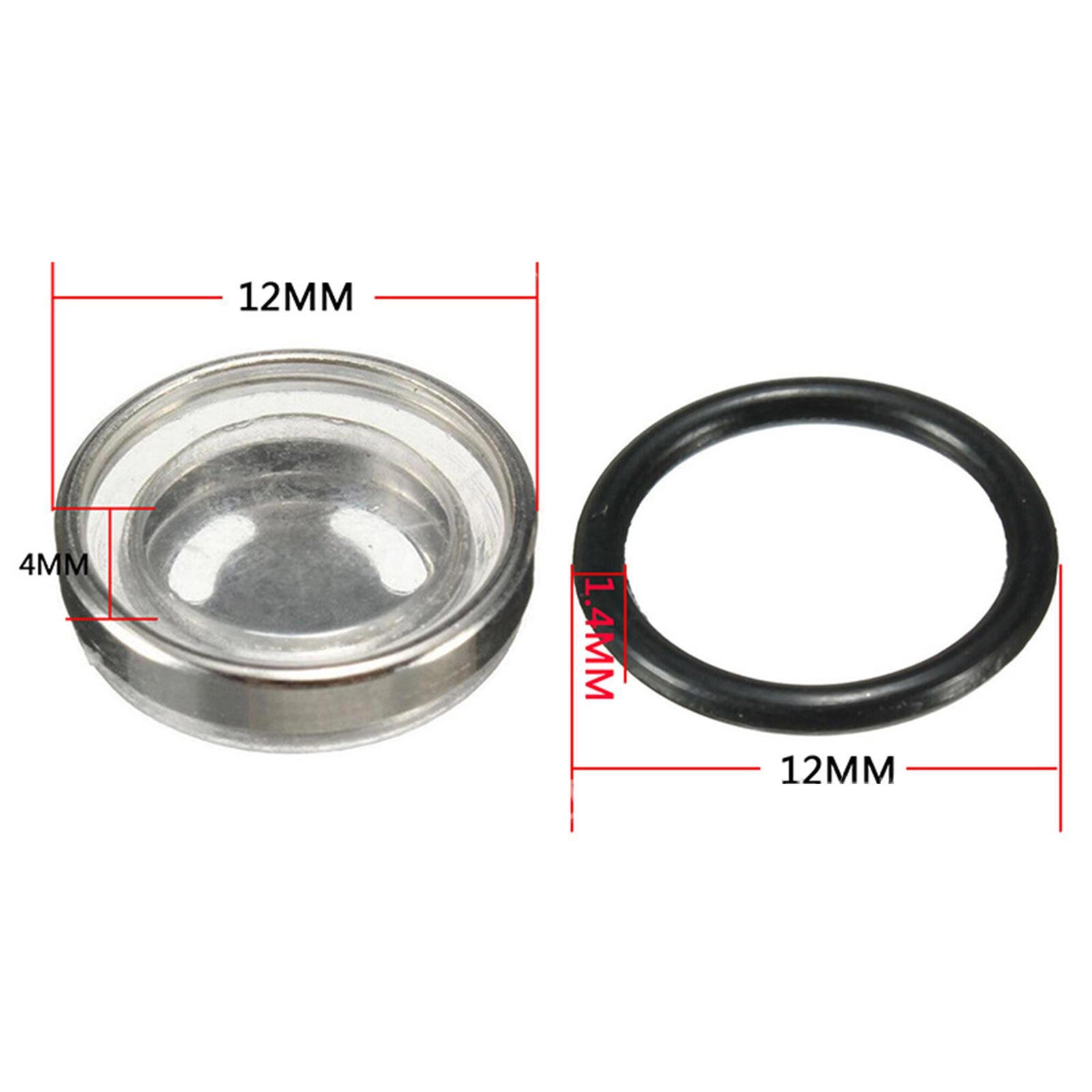 Oil Pump Sight Glass Universal Gasket Repair Parts for Motorcycle 12mm