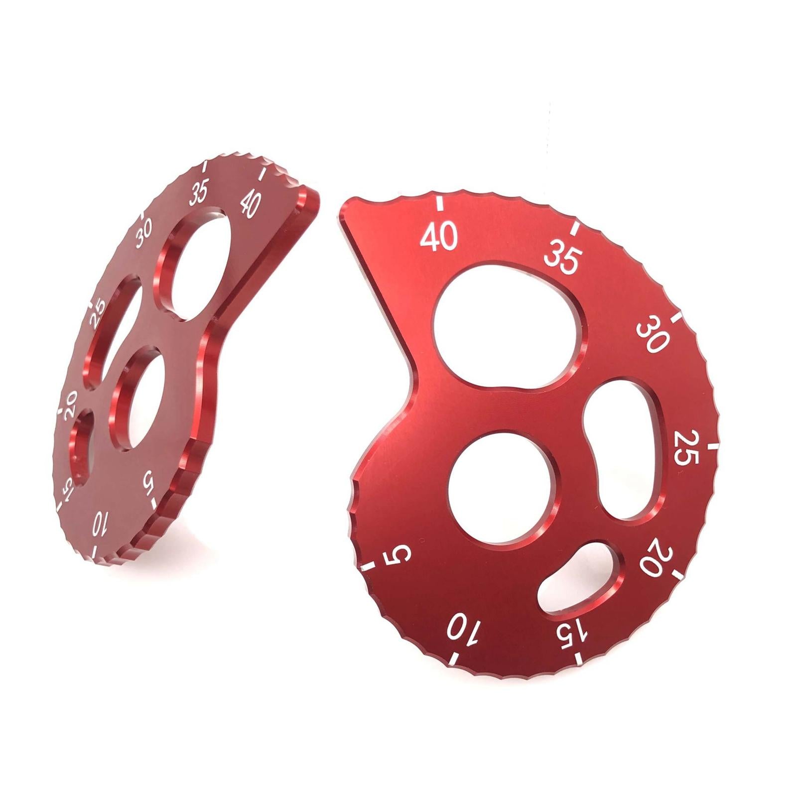 2x Red Aluminum Chain Adjuster for Honda Crf150F XR250R Crf230F Crf230L