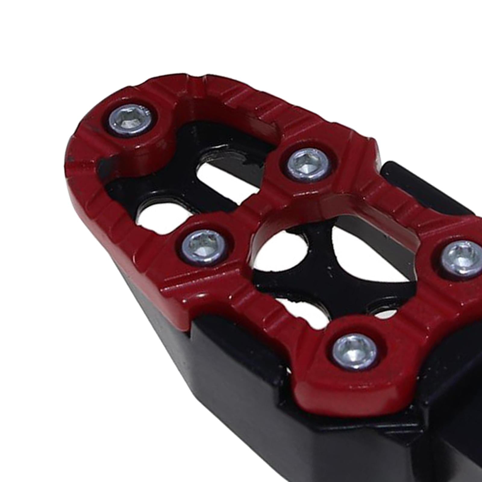 Motorbike Footrests Pedals Durable AntiSlip Aluminum Alloy Stablize bike Red