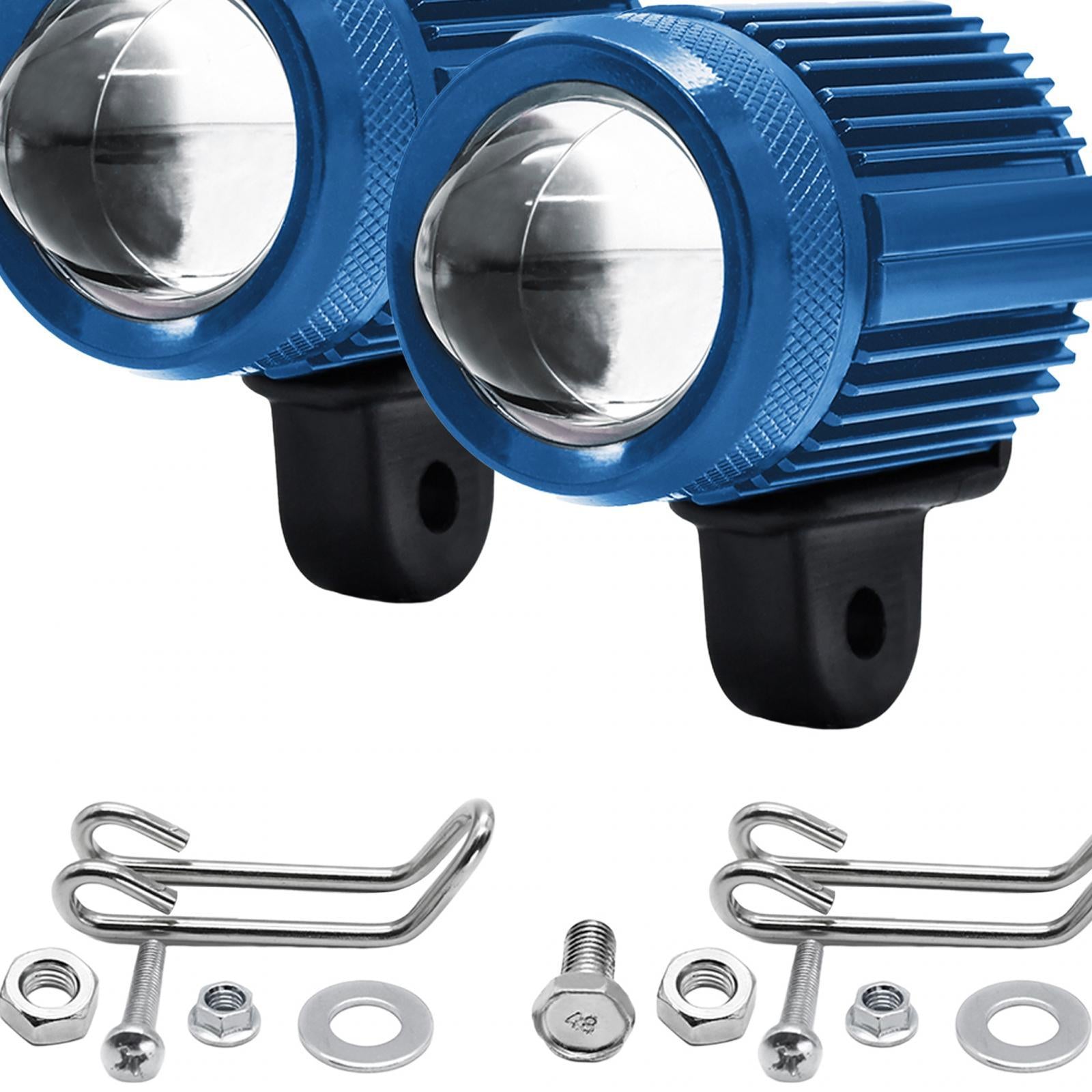 Motorcycle LED Driving Lights with Mounting Bracket for Truck ATV UTV Blue
