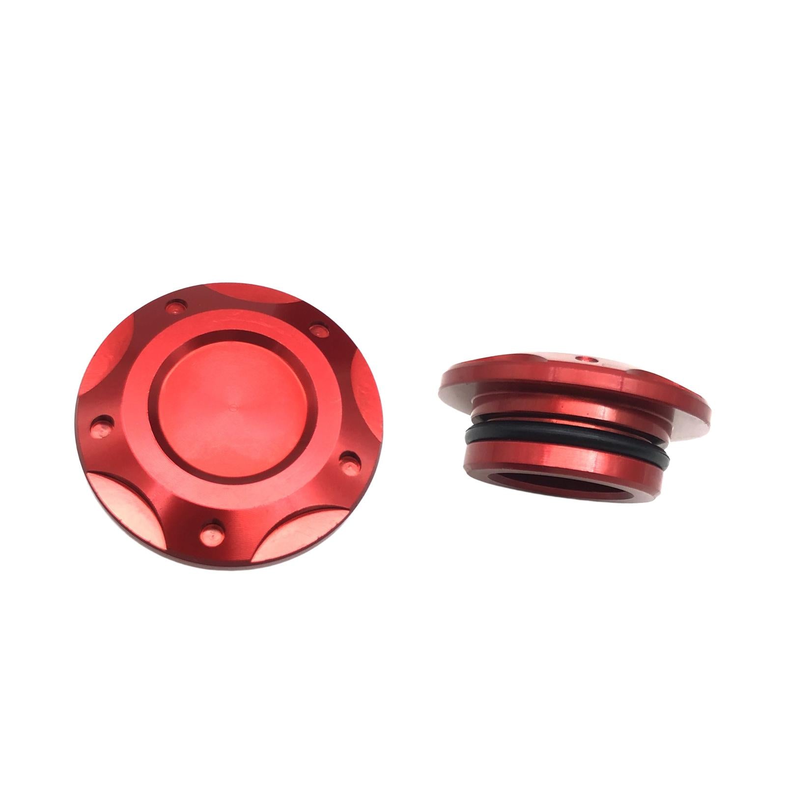 2x Engine Oil Filler Cap Transmission Tank Cover for Yamaha MT-03 MT-25 Red