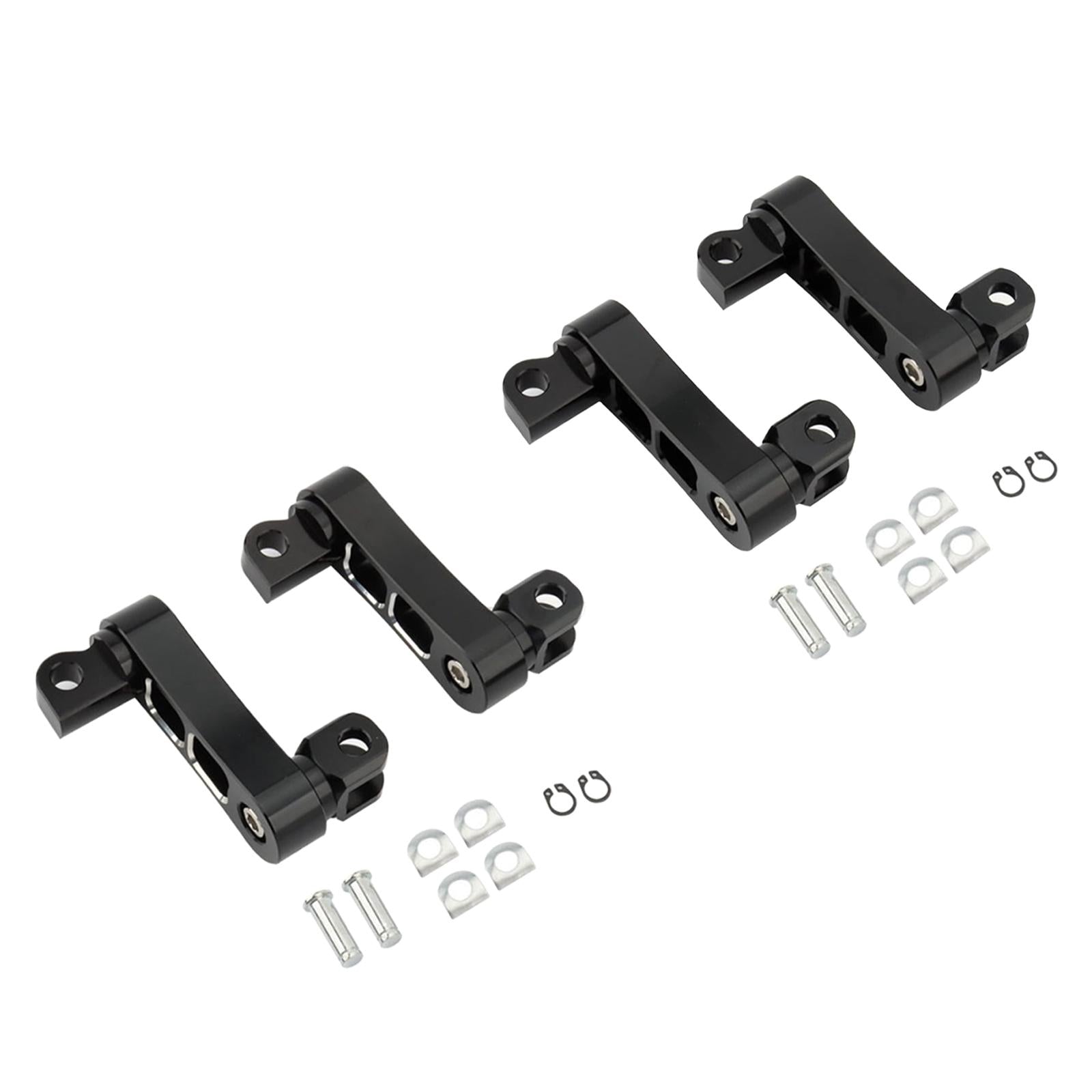 Motorcycle Passenger Rear Foot Peg Bracket Mount Kits Foot Peg Clamp Support Black