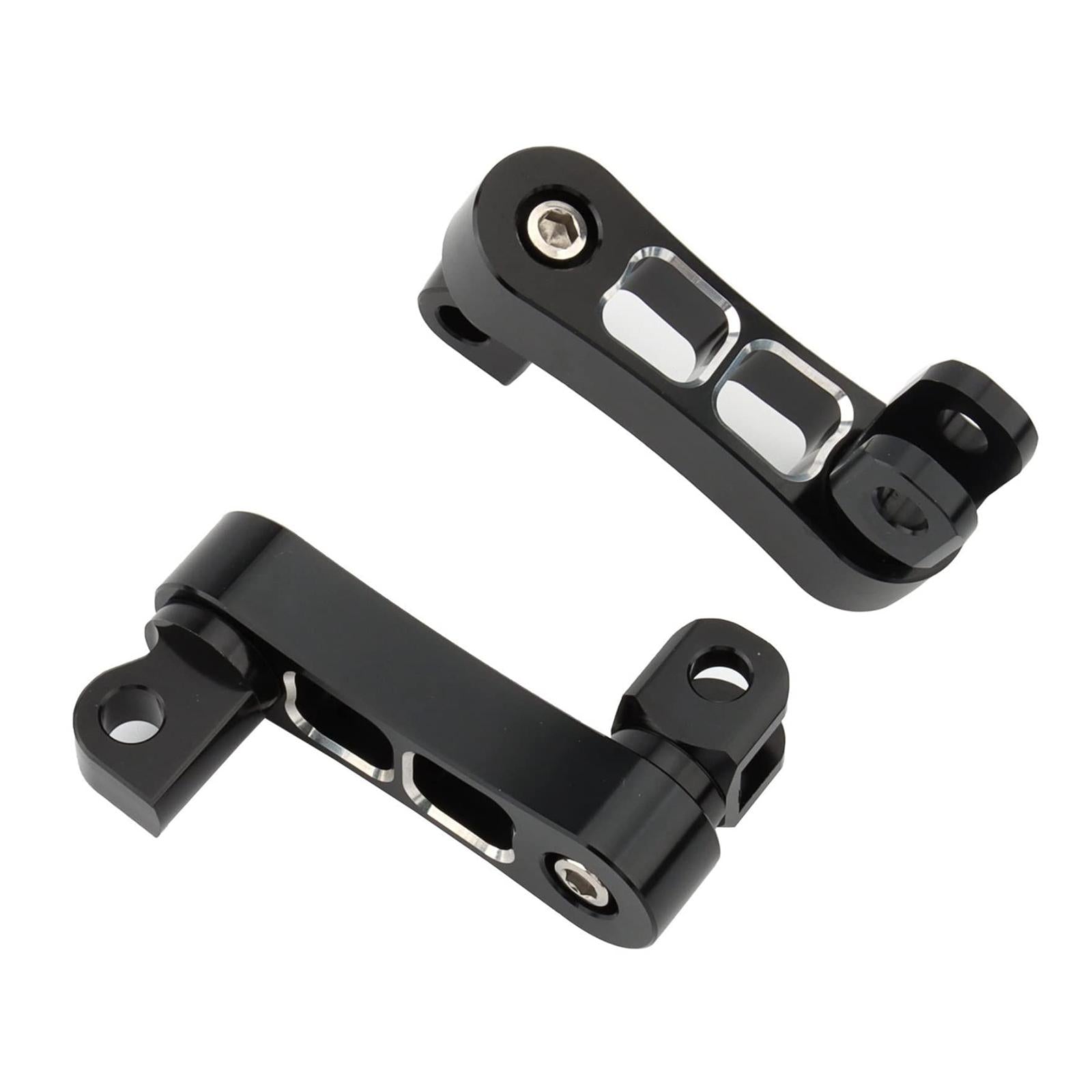 Motorcycle Passenger Rear Foot Peg Bracket Mount Kits Foot Peg Clamp Support Black and Argent