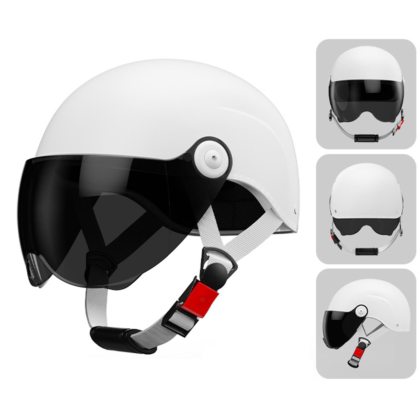 Motorcycle Helmet Vintage Helmet for Adults Men Women Bicycle Motocross White