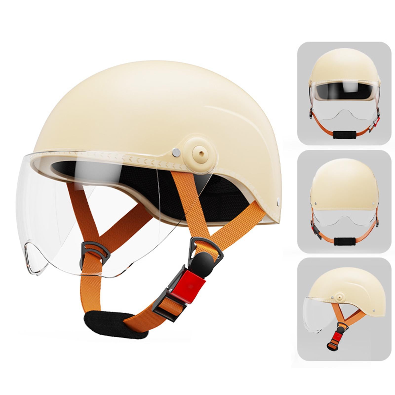 Motorcycle Helmet Vintage Helmet for Adults Men Women Bicycle Motocross Yellow