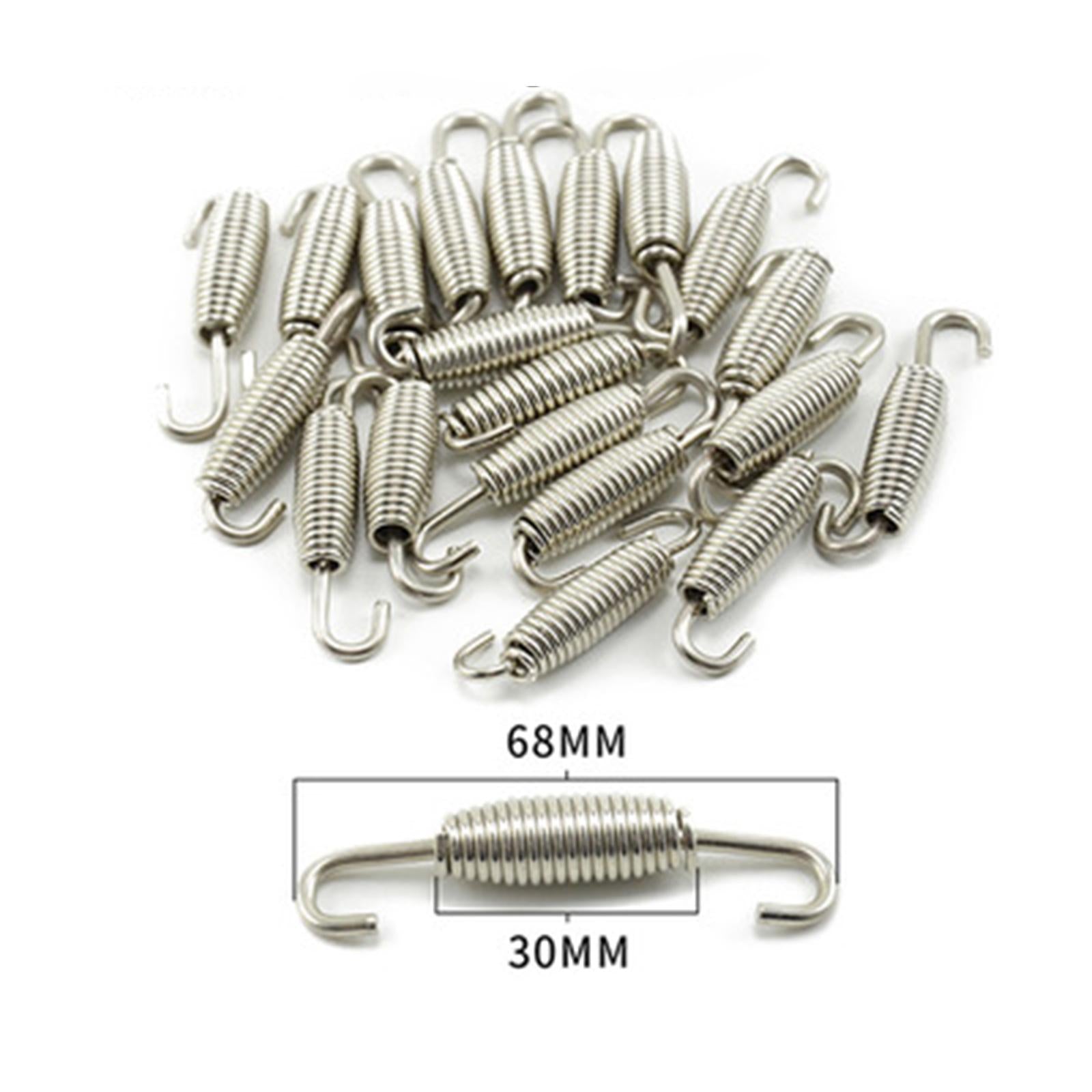 Motorcycle Exhaust Pipe Spring Accessory 304 Stainless Steel 68mm Argent Oval
