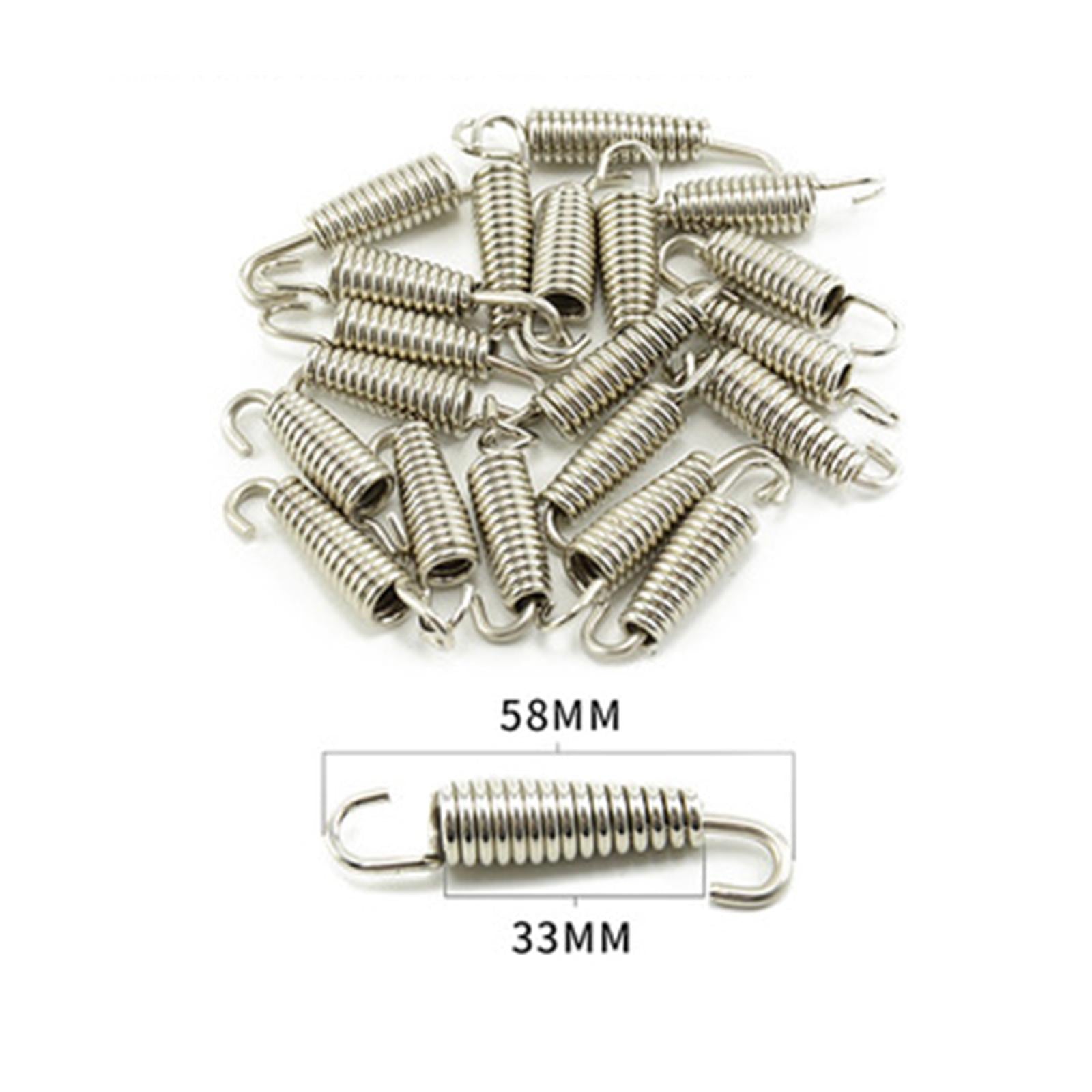 Motorcycle Exhaust Pipe Spring Accessory 304 Stainless Steel 58mm Argent Conical