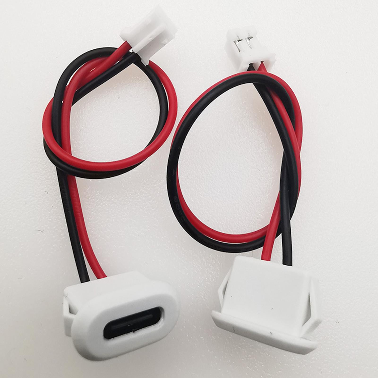 4xUSB C Connector Female Socket Power Cable to 2 Pin Wire Accessory 3A Current White
