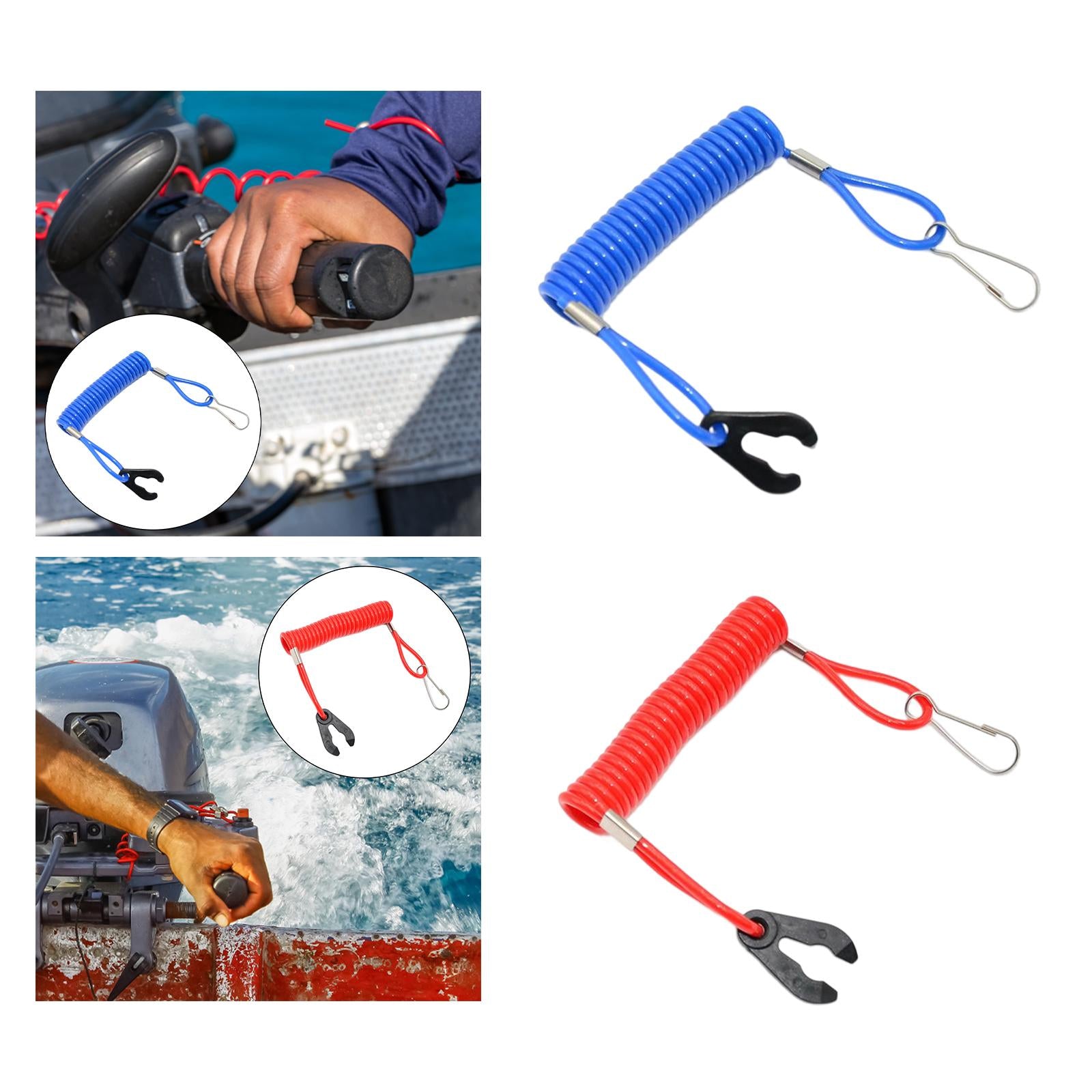 4xTether Cord Kill Switch Accessory Engine Ignition Emergency Kill Stop Switch blue